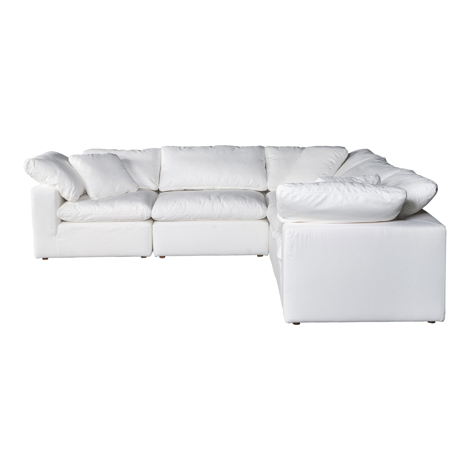 Moe's Home Collection Terra Condo Cream White Classic L-Shaped Modular Sectional - Image 3