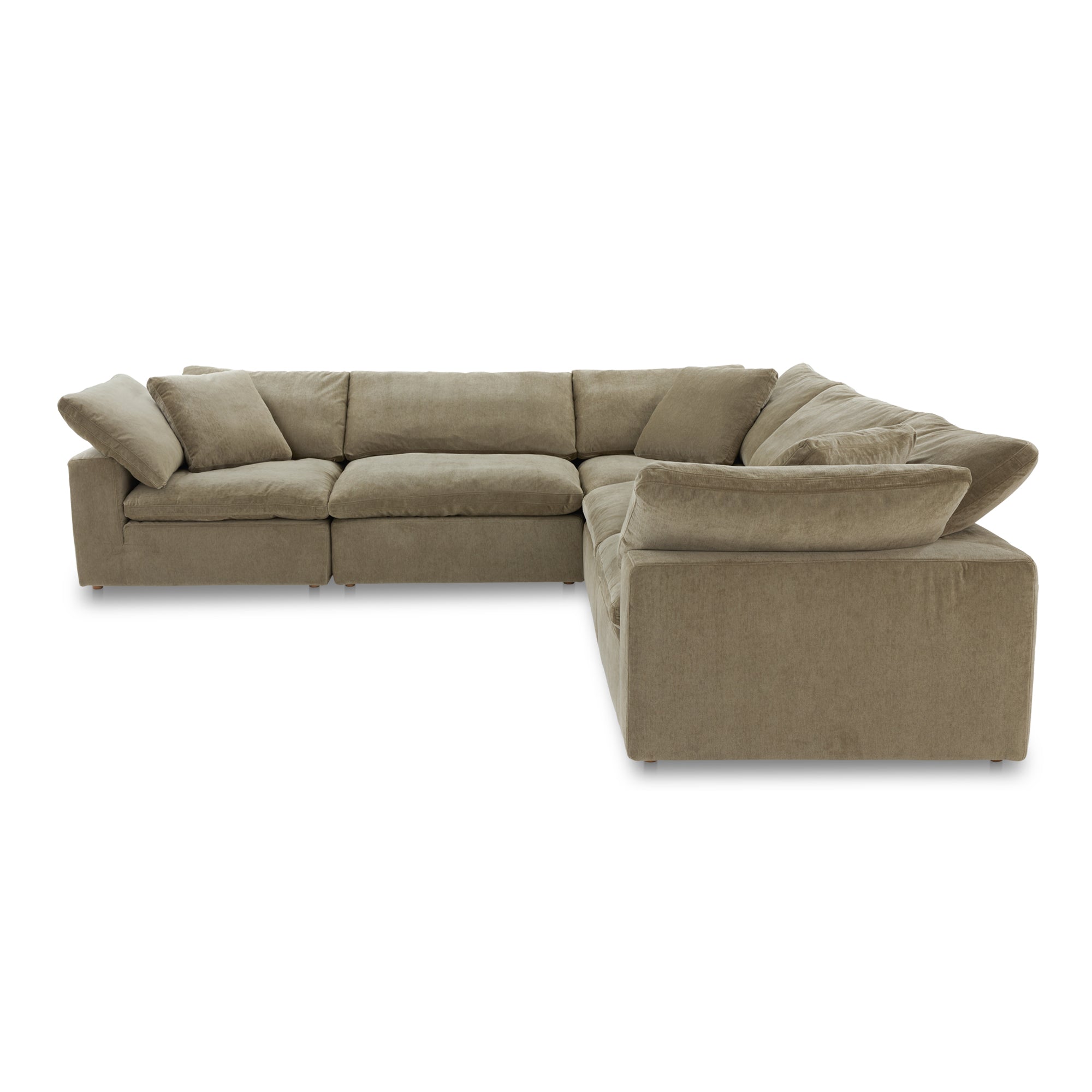 Moe's Home Collection Terra Desert Sage Classic L-Shaped Modular Sectional - Image 1