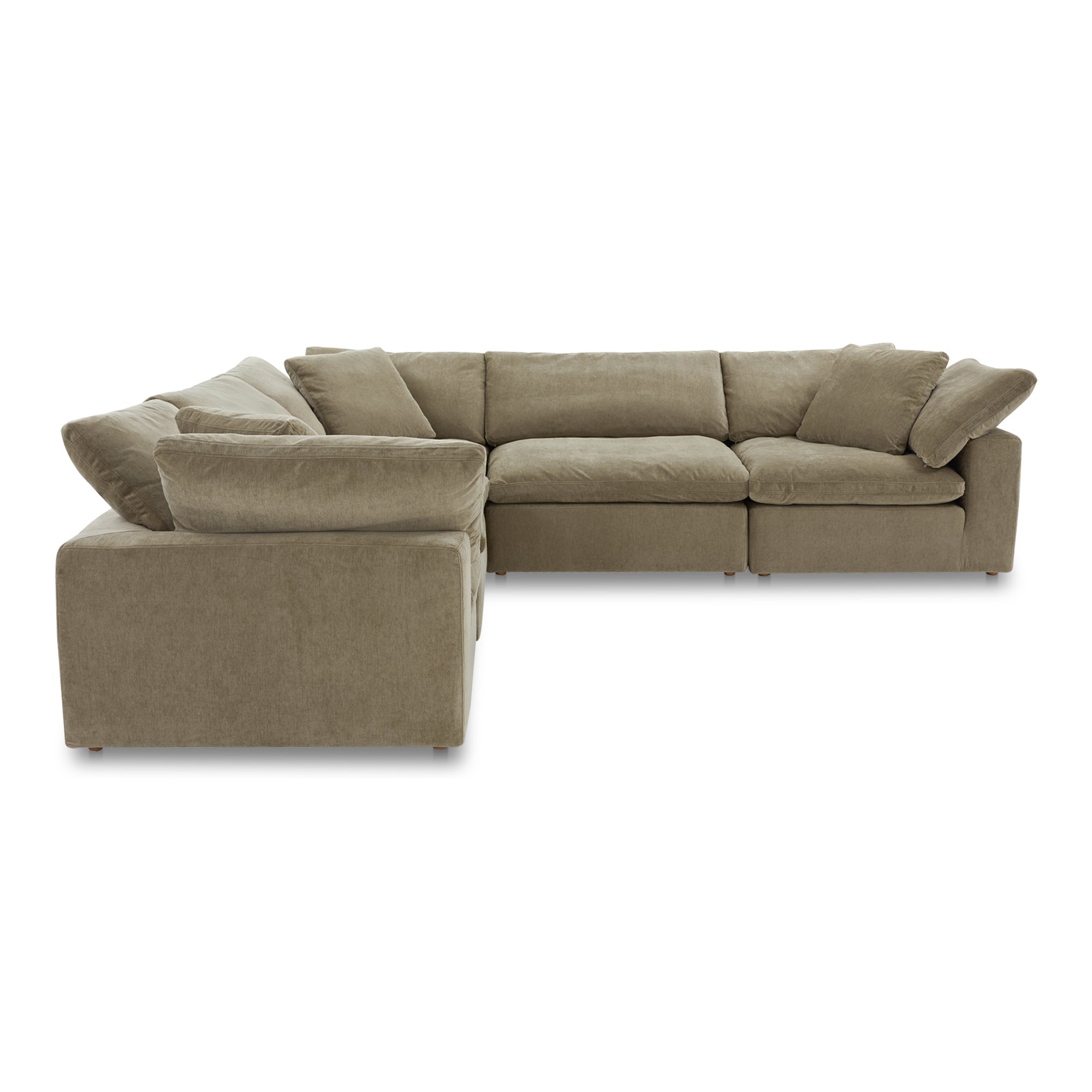 Moe's Home Collection Terra Desert Sage Classic L-Shaped Modular Sectional - Image 3