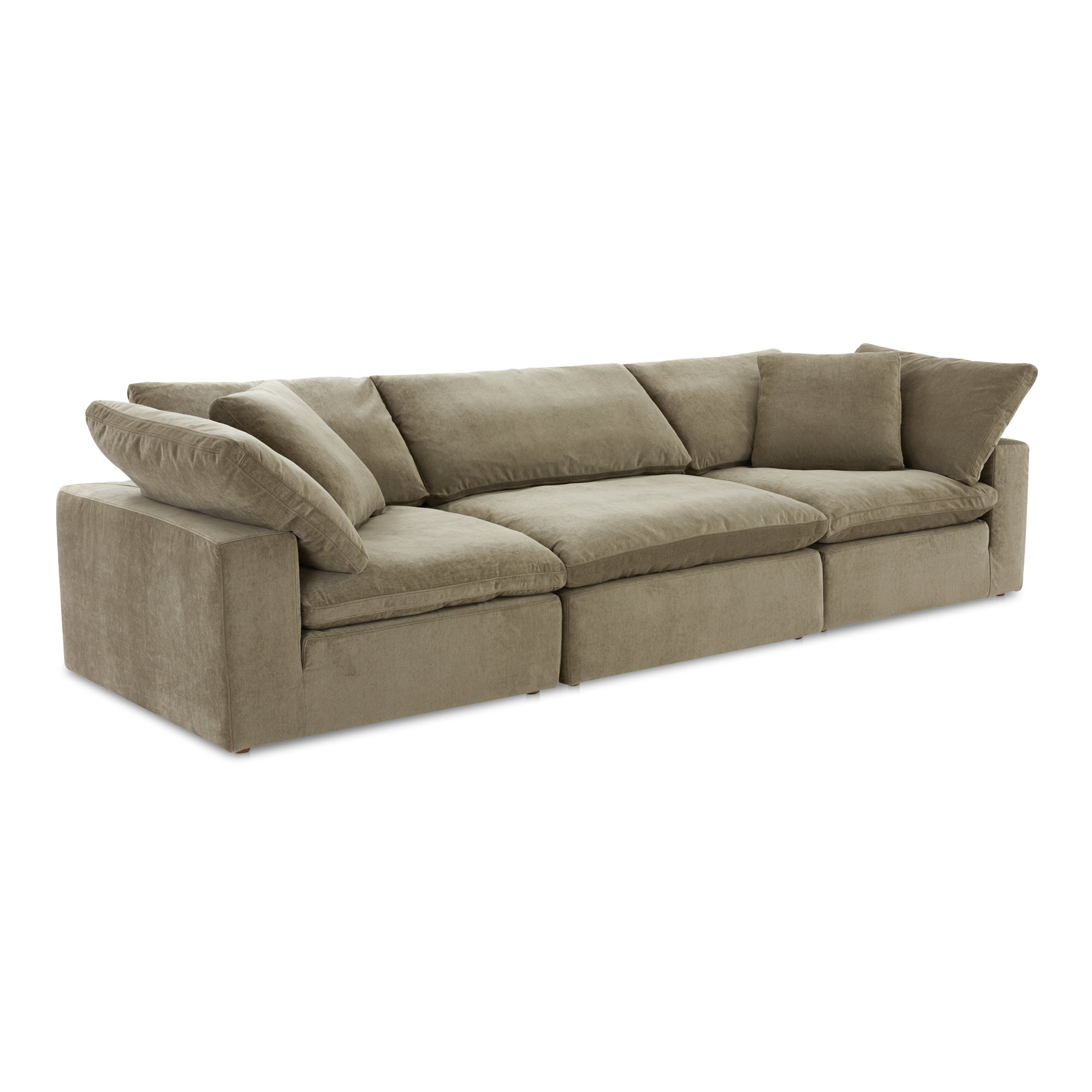 Moe's Home Collection Clay Modular Sofa ~ Desert Sage Green Performance Fabric - Image 2