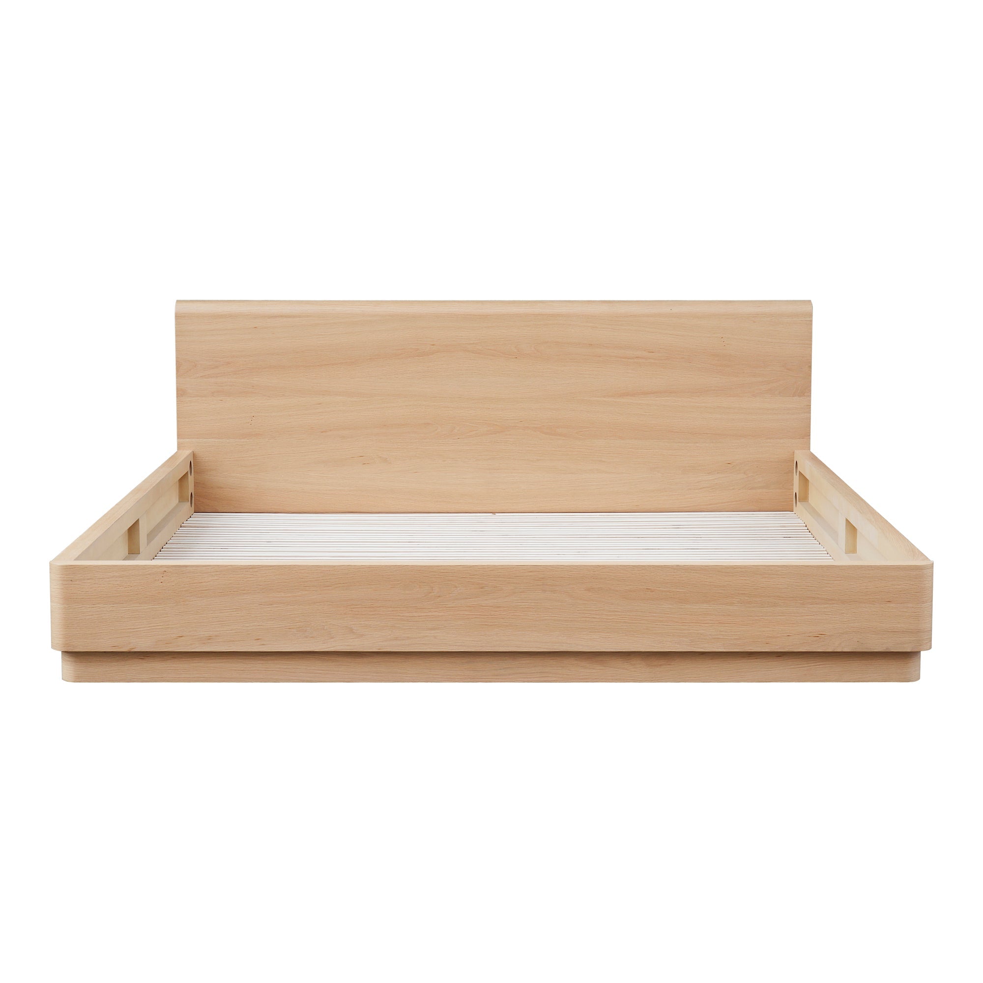 Moe's Home Collection Round Off Light Oak Brown Queen Bed - Image 1