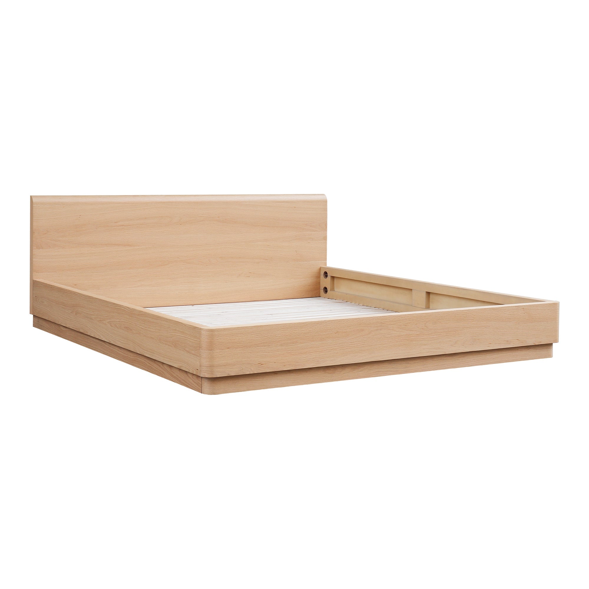 Moe's Home Collection Round Off Light Oak Brown Queen Bed - Image 3