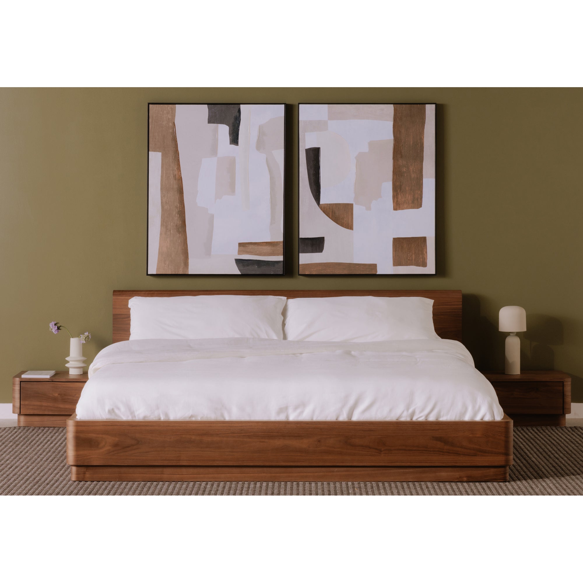 Moe's Home Collection Round Off Walnut Brown King Bed - Image 1