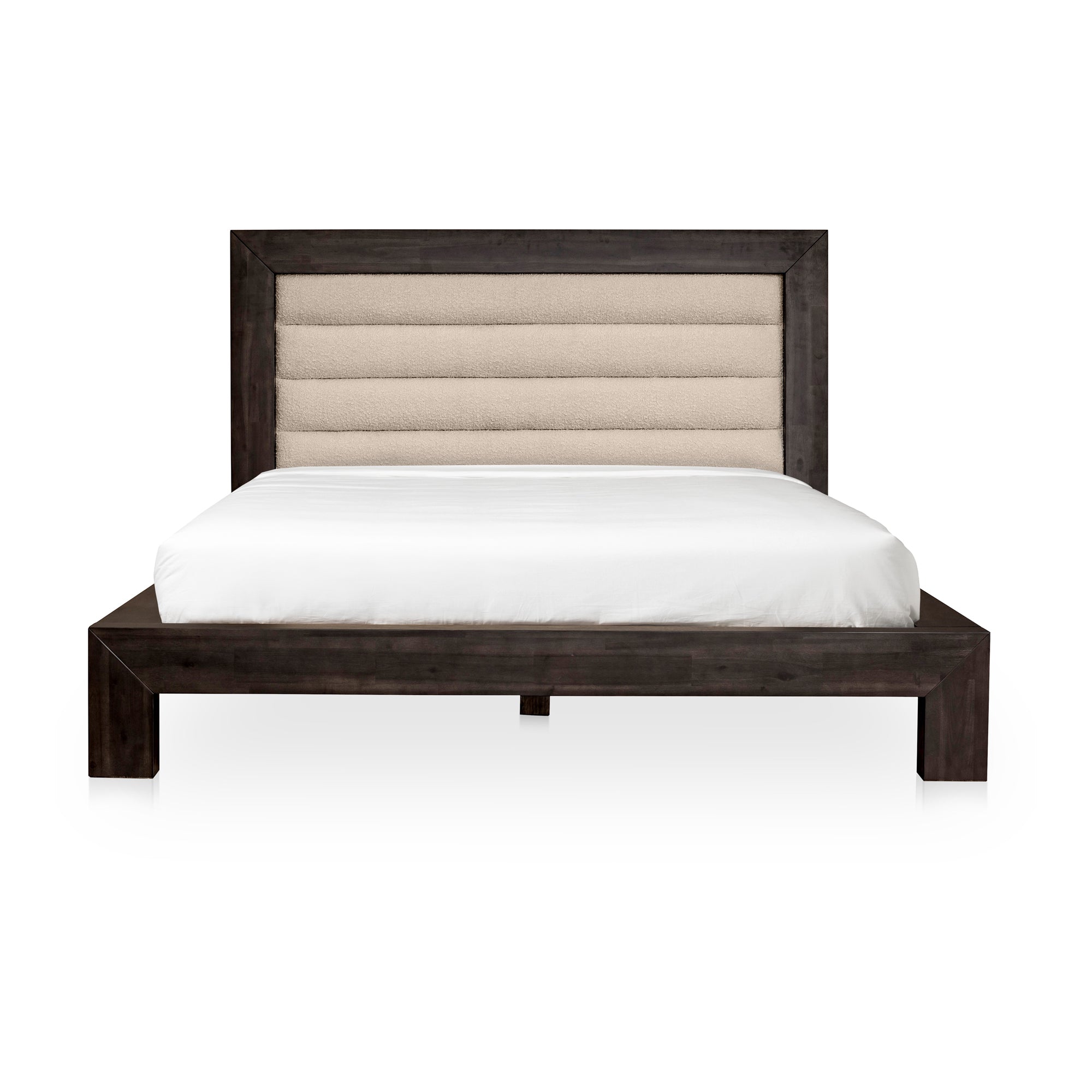 Moe's Home Collection Ashcroft Channeled Upholstered Queen Size Bed - Image 1