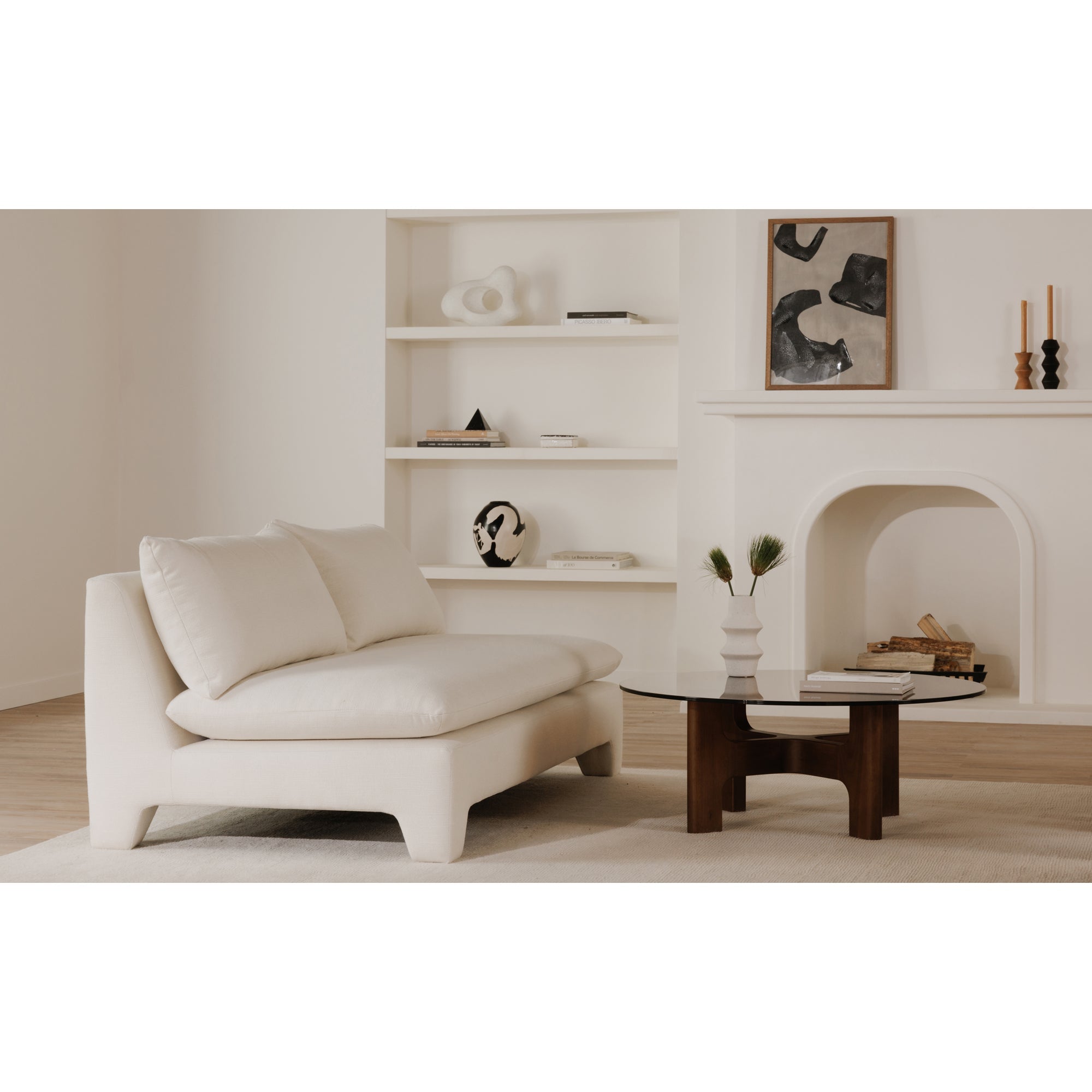 Moe’s Home Collection Estelle Cream Sofa