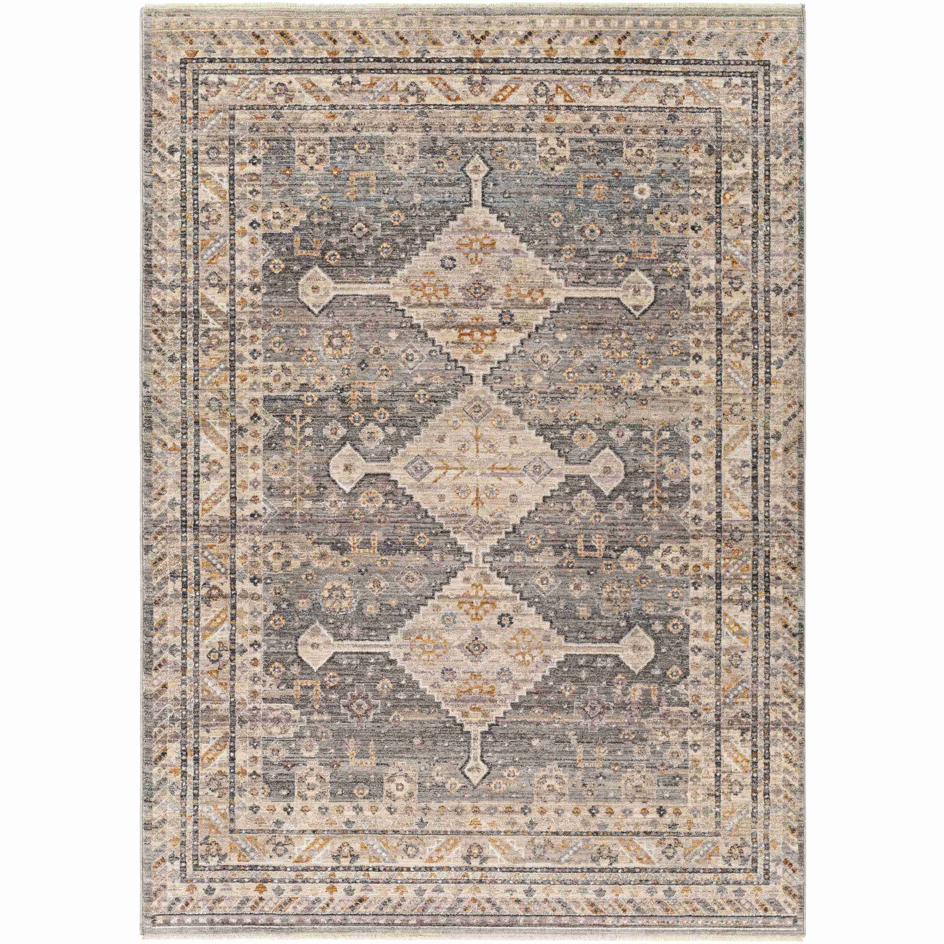 Surya Rugs Aida Collection Gray, Beige, Charcoal & Tan Area Rug AAD-2305 - Image 1