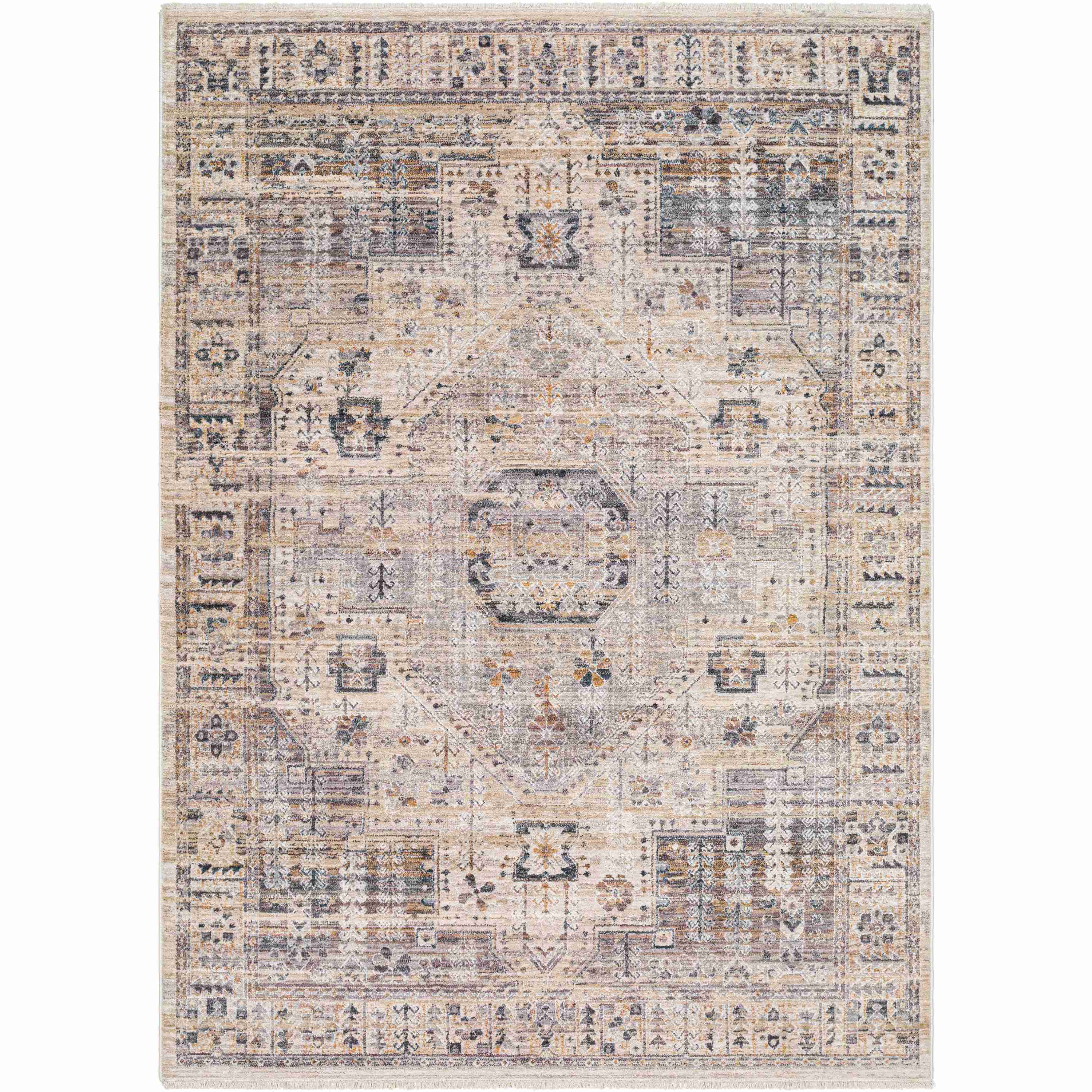 Surya Rugs Aida Collection Beige, Gray, Tan, Ivory, Deep Teal & Charcoal Area Rug AAD-2307 - Image 1