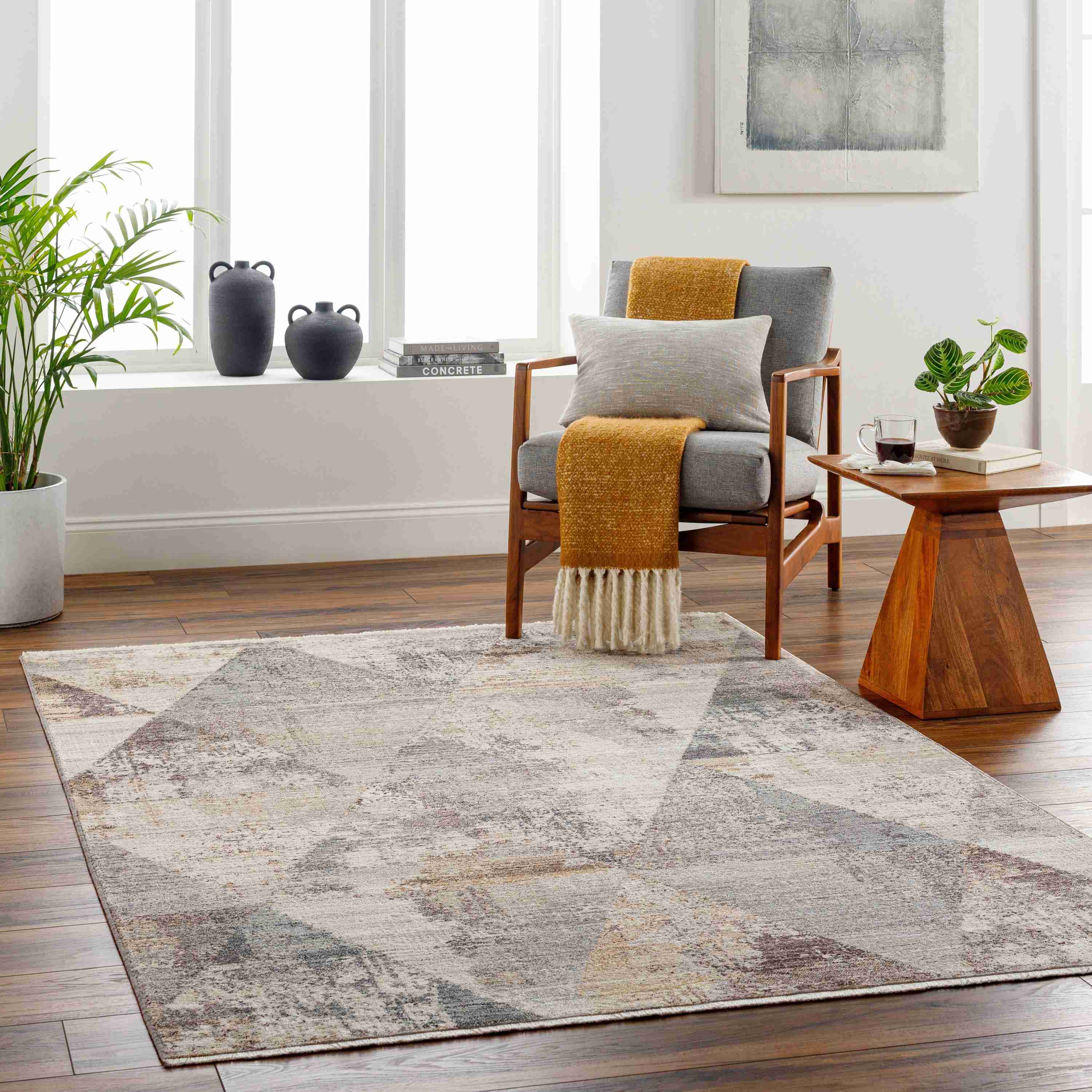 Surya Rugs Aida Collection Beige, Tan, Gray & Ivory Area Rug AAD-2308 - Image 2