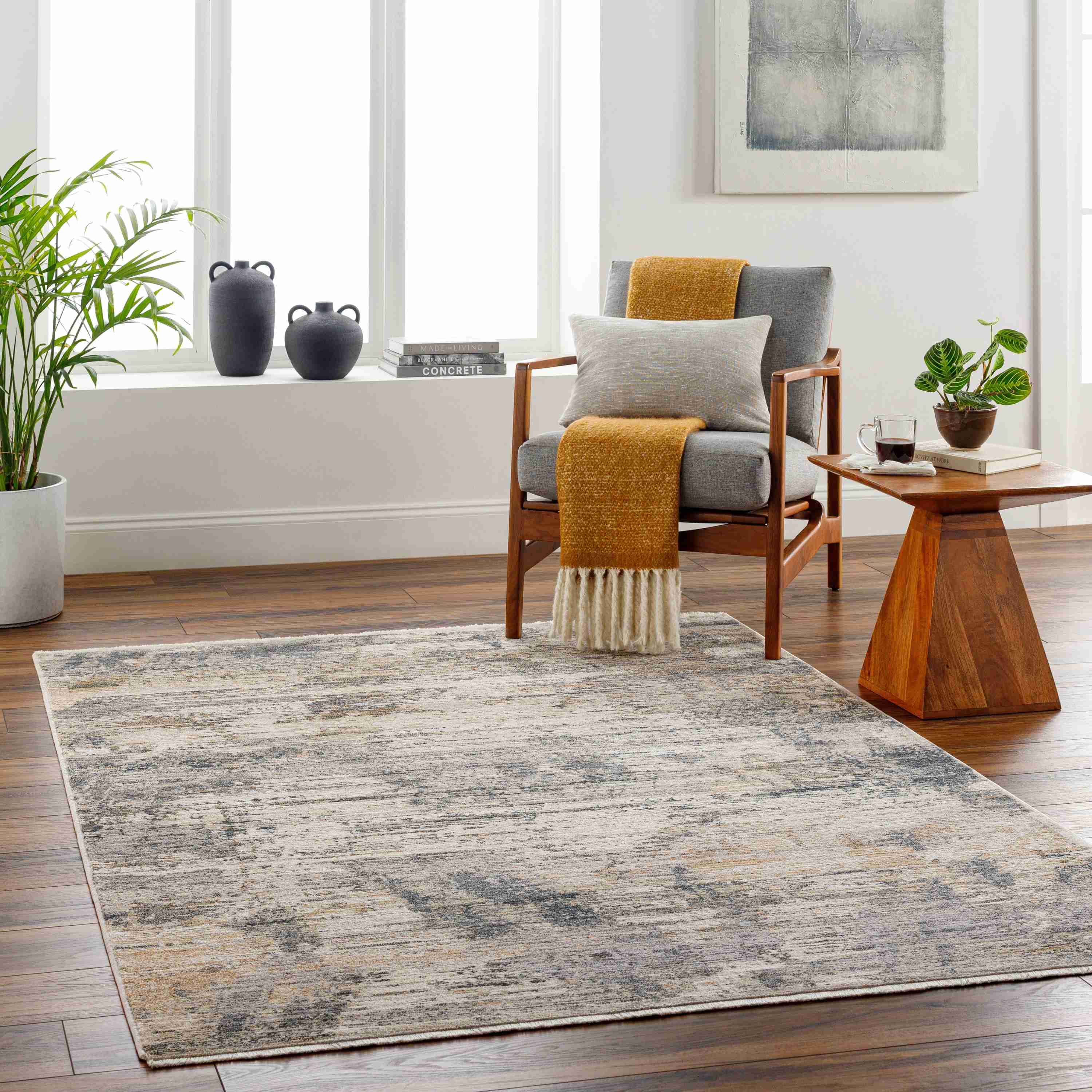 Surya Rugs Aida Collection Beige, Ivory, Gray, Charcoal & Tan Area Rug AAD-2309 - Image 2