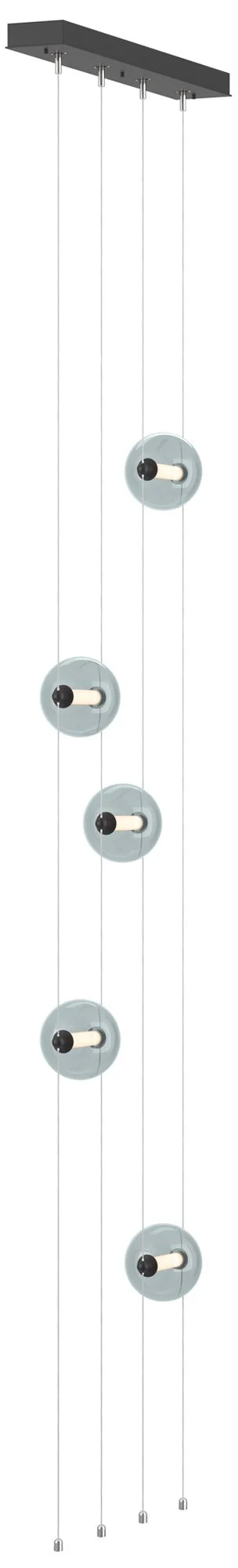 Abacus 5-Light Floor to Ceiling Plug-In LED Lamp - Black - Cool Grey - Image 1