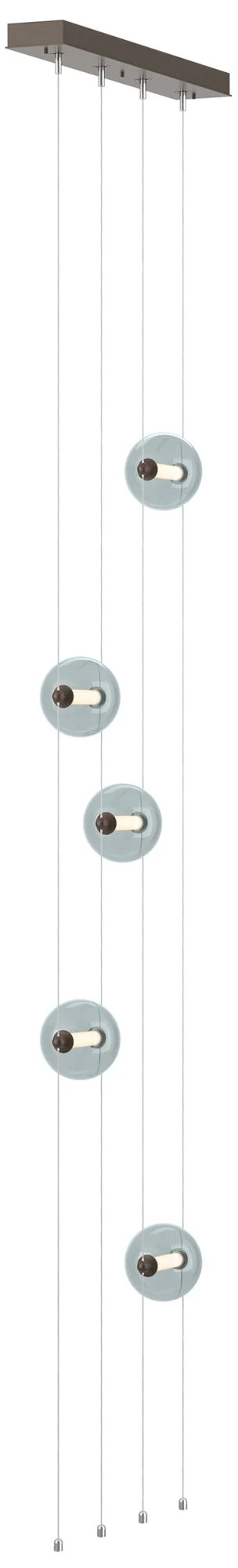 Abacus 5-Light Floor to Ceiling Plug-In LED Lamp - Bronze - Cool Grey - Image 1