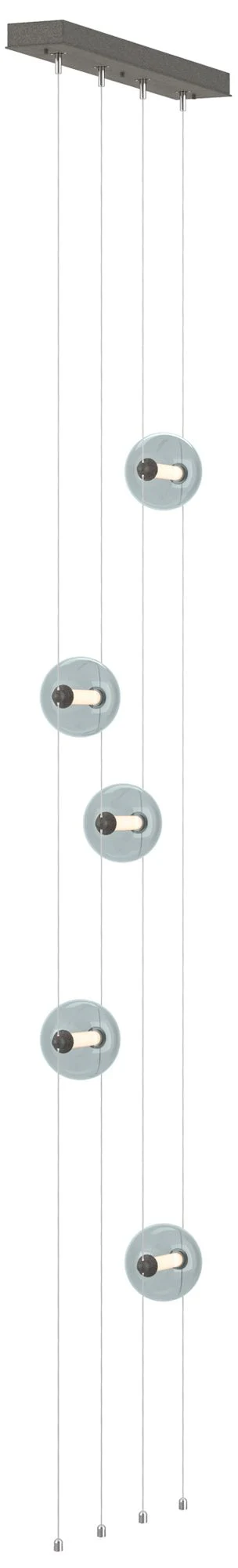 Abacus 5-Light Floor to Ceiling Plug-In LED Lamp - Iron - Cool Grey - Image 1