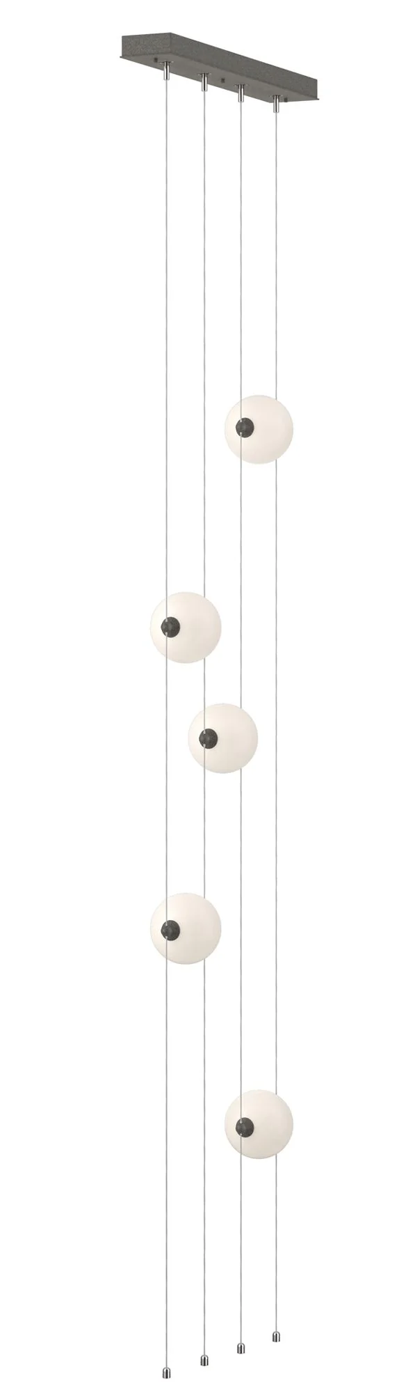 Abacus 5-Light Floor to Ceiling Plug-In LED Lamp - Iron - Opal - Image 1