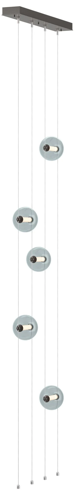 Abacus 5-Light Floor to Ceiling Plug-In LED Lamp – Oil Rubbed Bronze – Grey