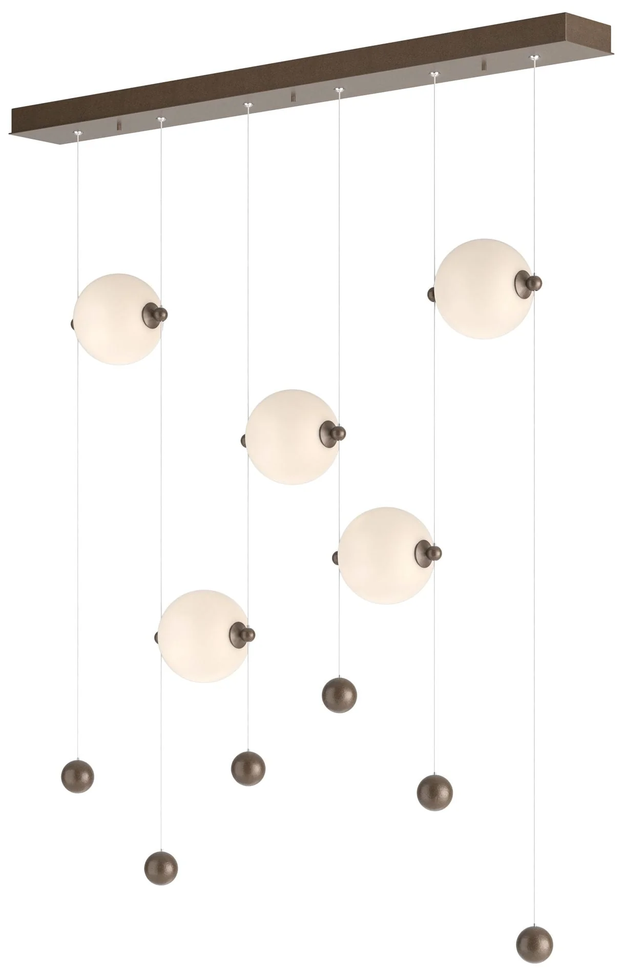 Abacus 5-Light LED Pendant – Bronze – Opal
