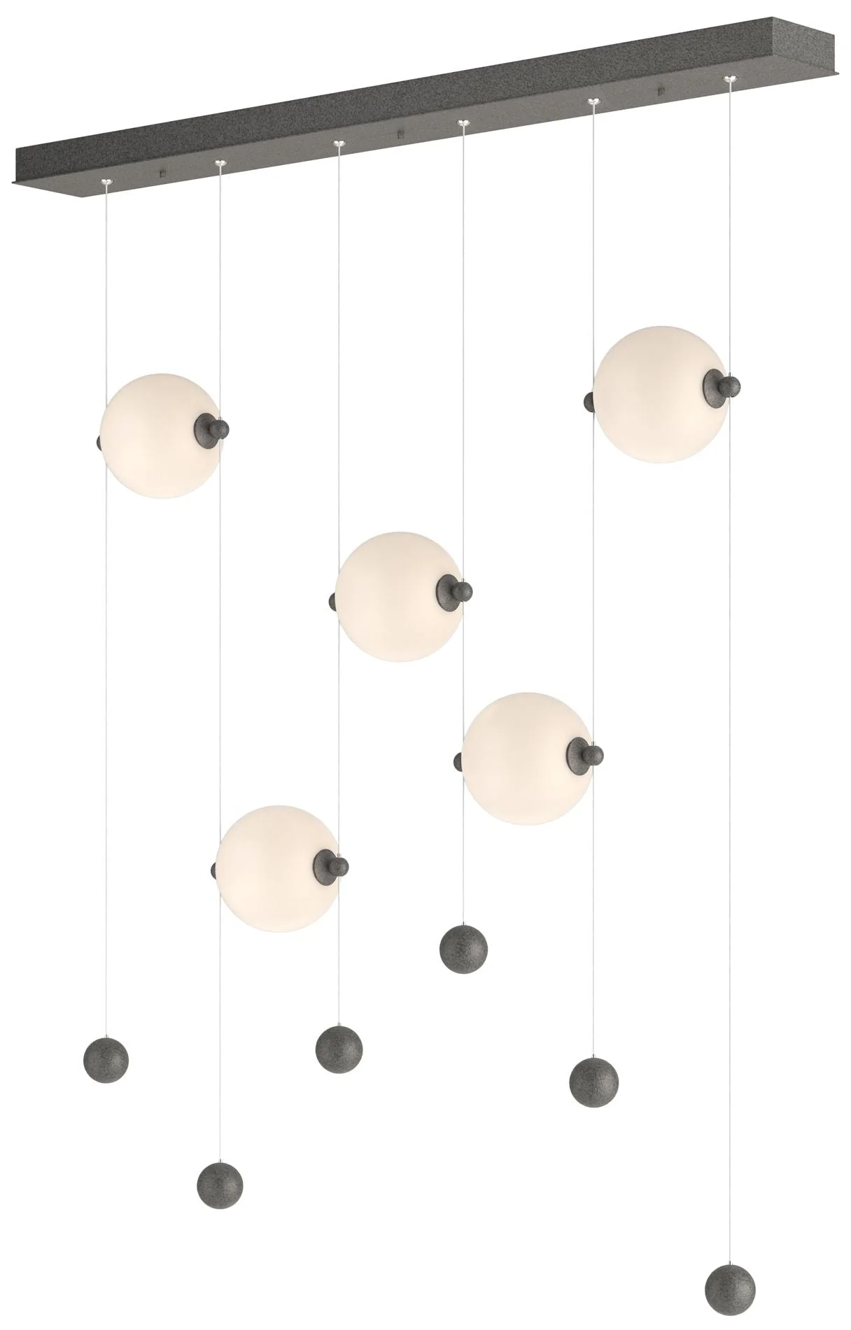 Abacus 5-Light LED Pendant - Iron - Opal - Image 1