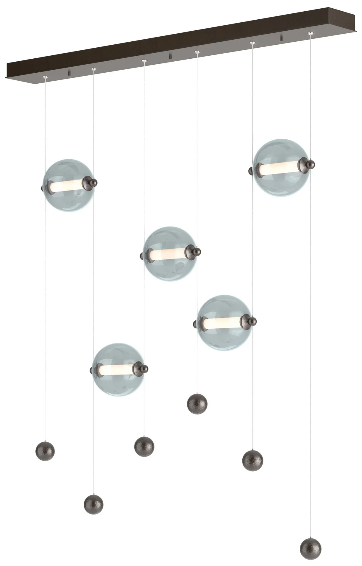 Abacus 5-Light LED Pendant - Oil Rubbed Bronze - Cool Grey - Image 1