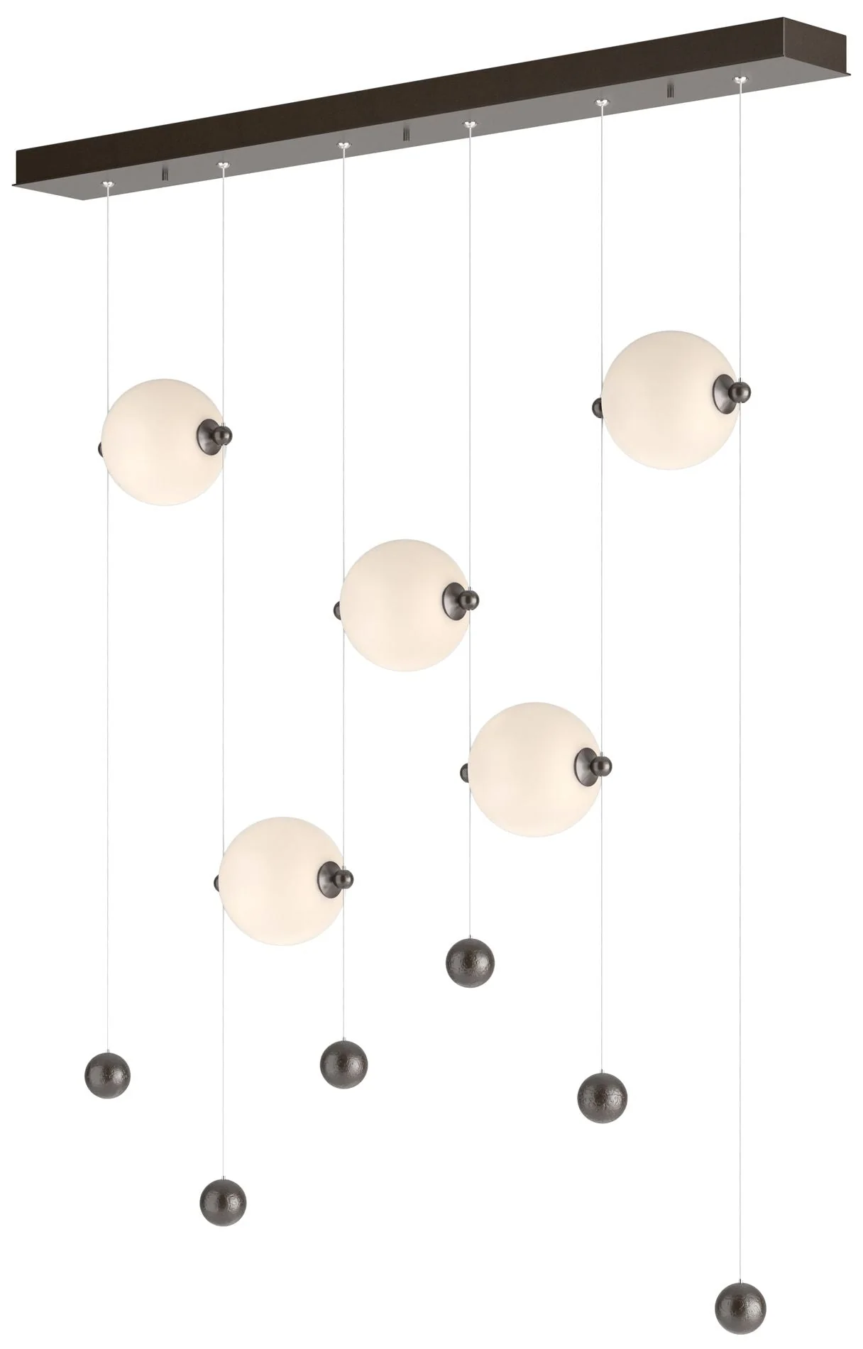 Abacus 5-Light LED Pendant - Oil Rubbed Bronze - Opal - Image 1