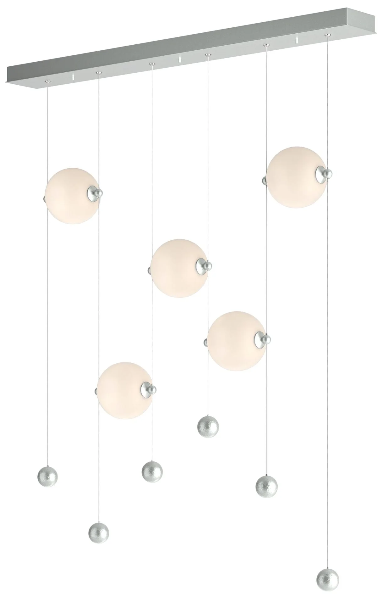Abacus 5-Light LED Pendant - Platinum - Opal - Image 1