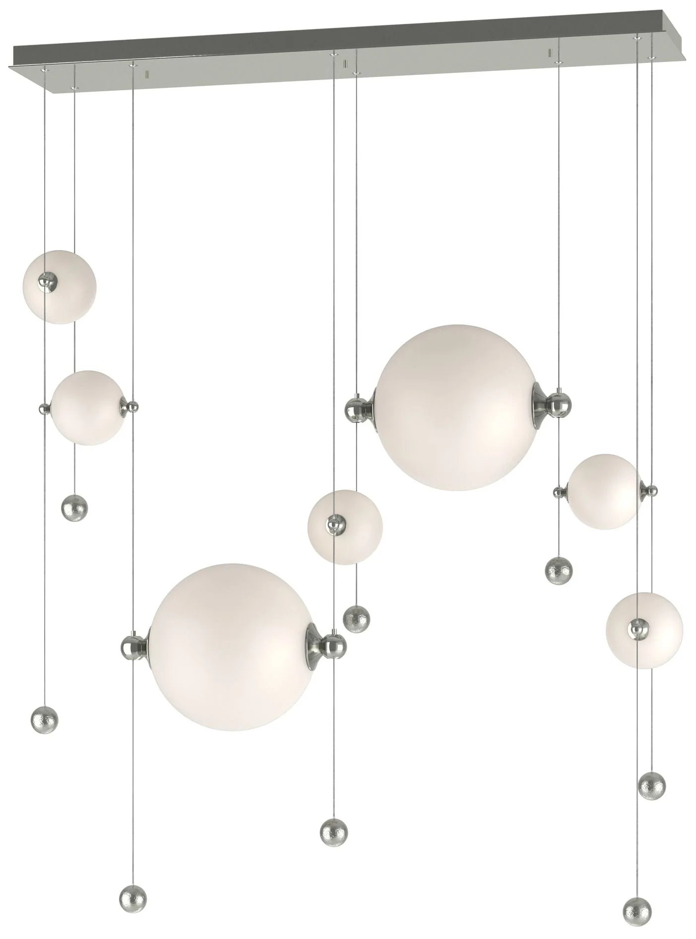 Abacus 7-Light Double Linear LED Pendant - Sterling - Opal - Image 1