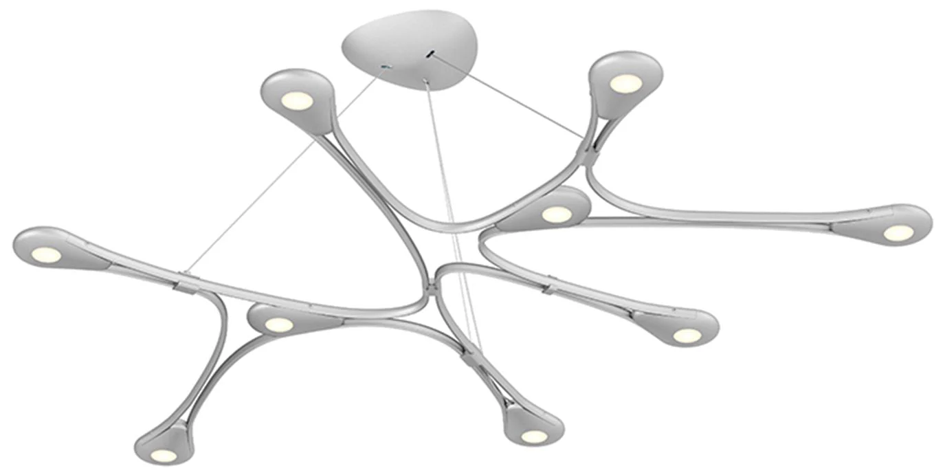 Abstraction LED Pendant – Bright Satin Aluminum