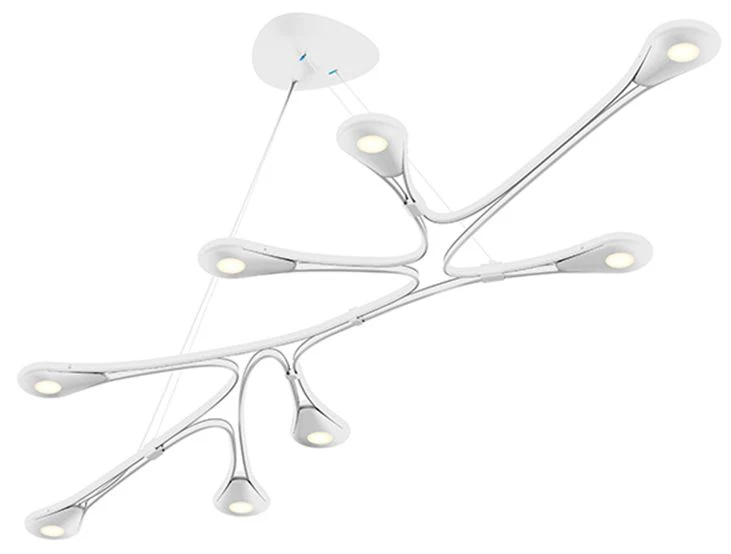 Abstraction Linear LED Pendant – Satin White