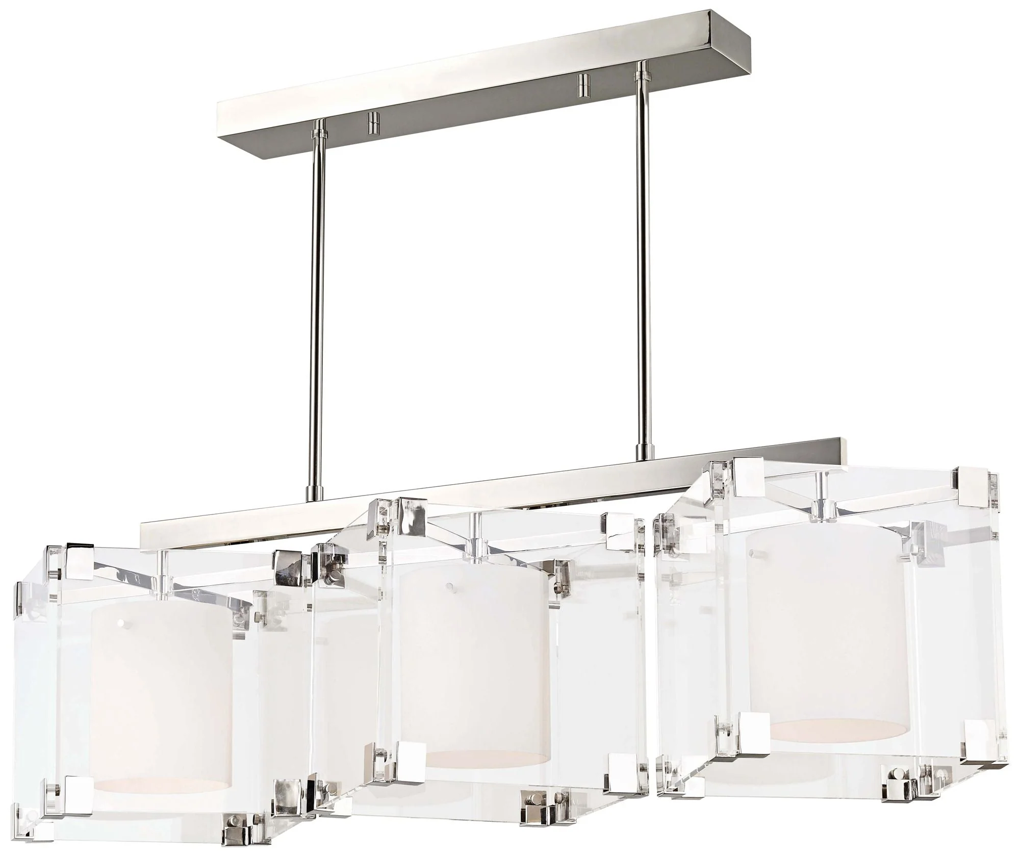 Achilles 53 3/4" Wide Nickel Kitchen Island Light Pendant - Image 1