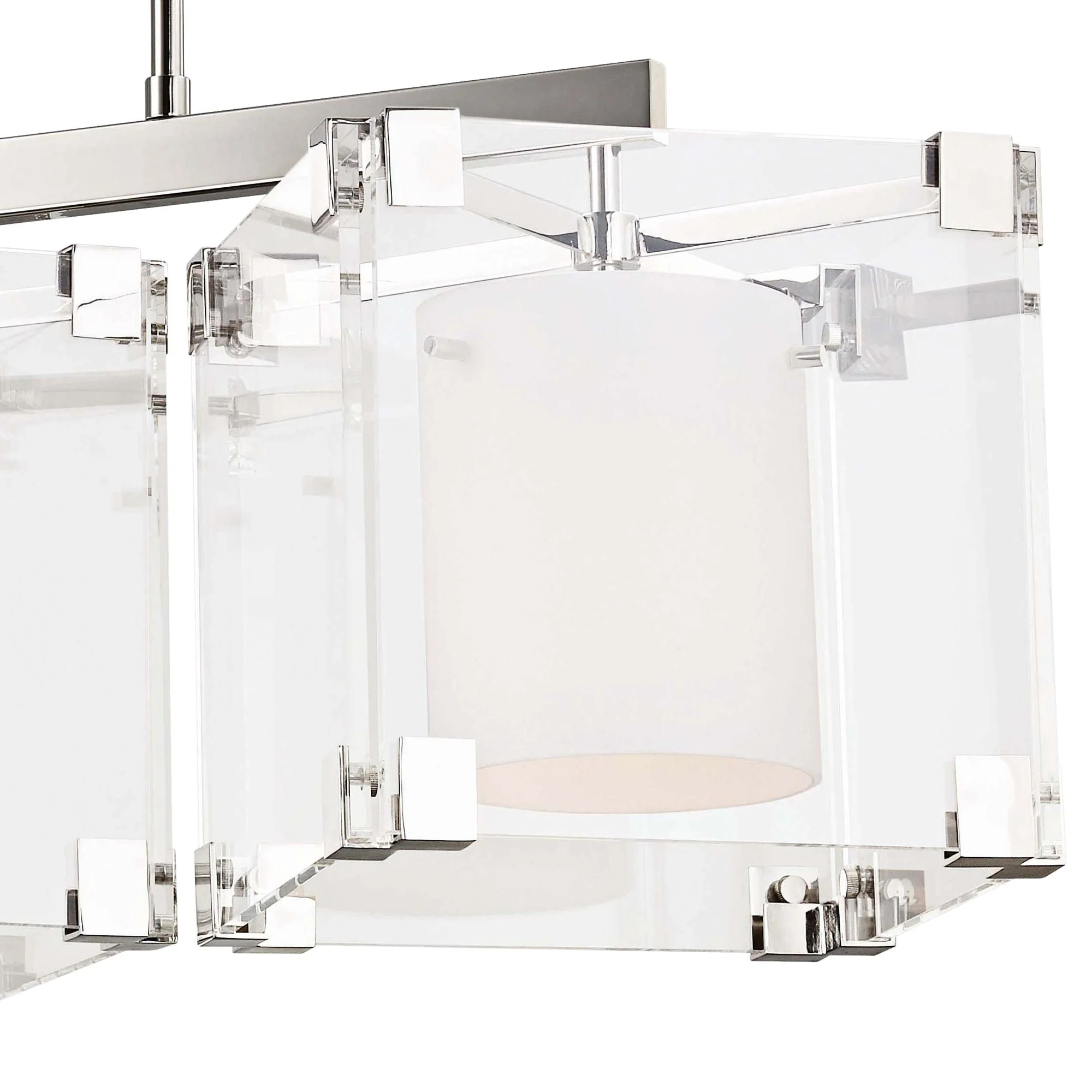 Achilles 53 3/4" Wide Nickel Kitchen Island Light Pendant - Image 2
