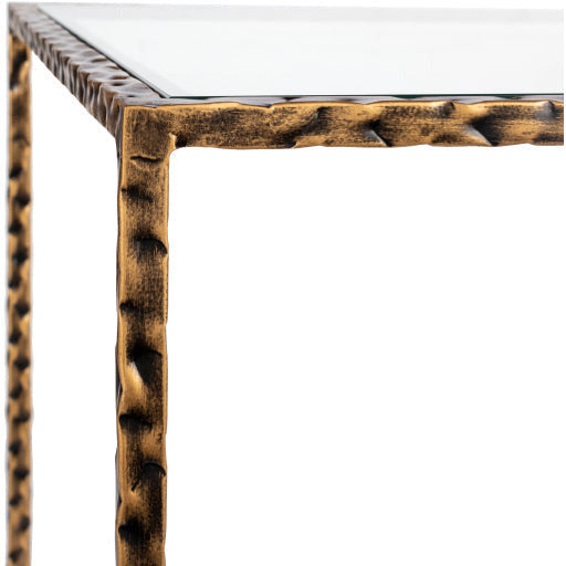 Surya Alchemist Modern Glass Top With Gold Metal Base Set Of 4 Cubes Coffee Table Set AHI-007 - Image 3