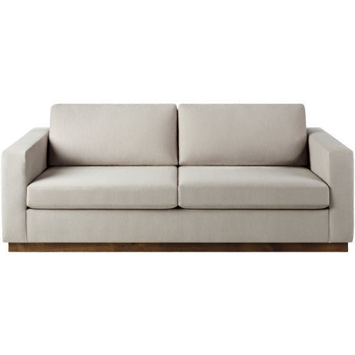 Surya Amherst Modern Square Arm Sofa With Wood Base - Image 2