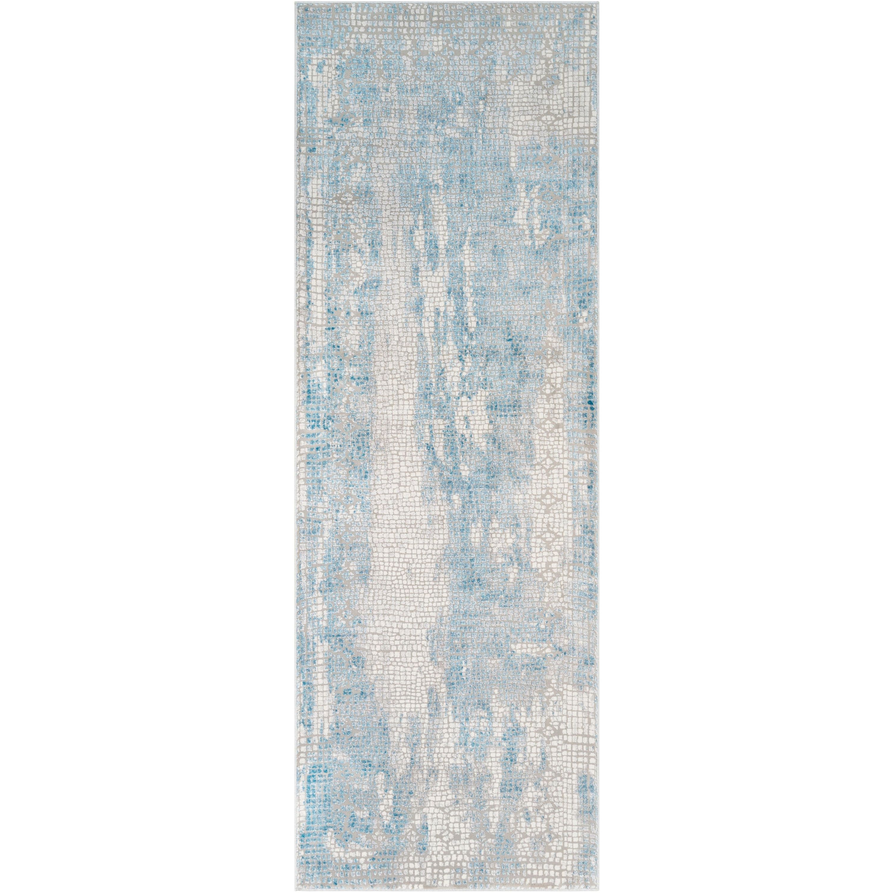 Surya Rugs Aisha Collection Light Blue, Gray & Off White Area Rug AIS-2301 - Image 2