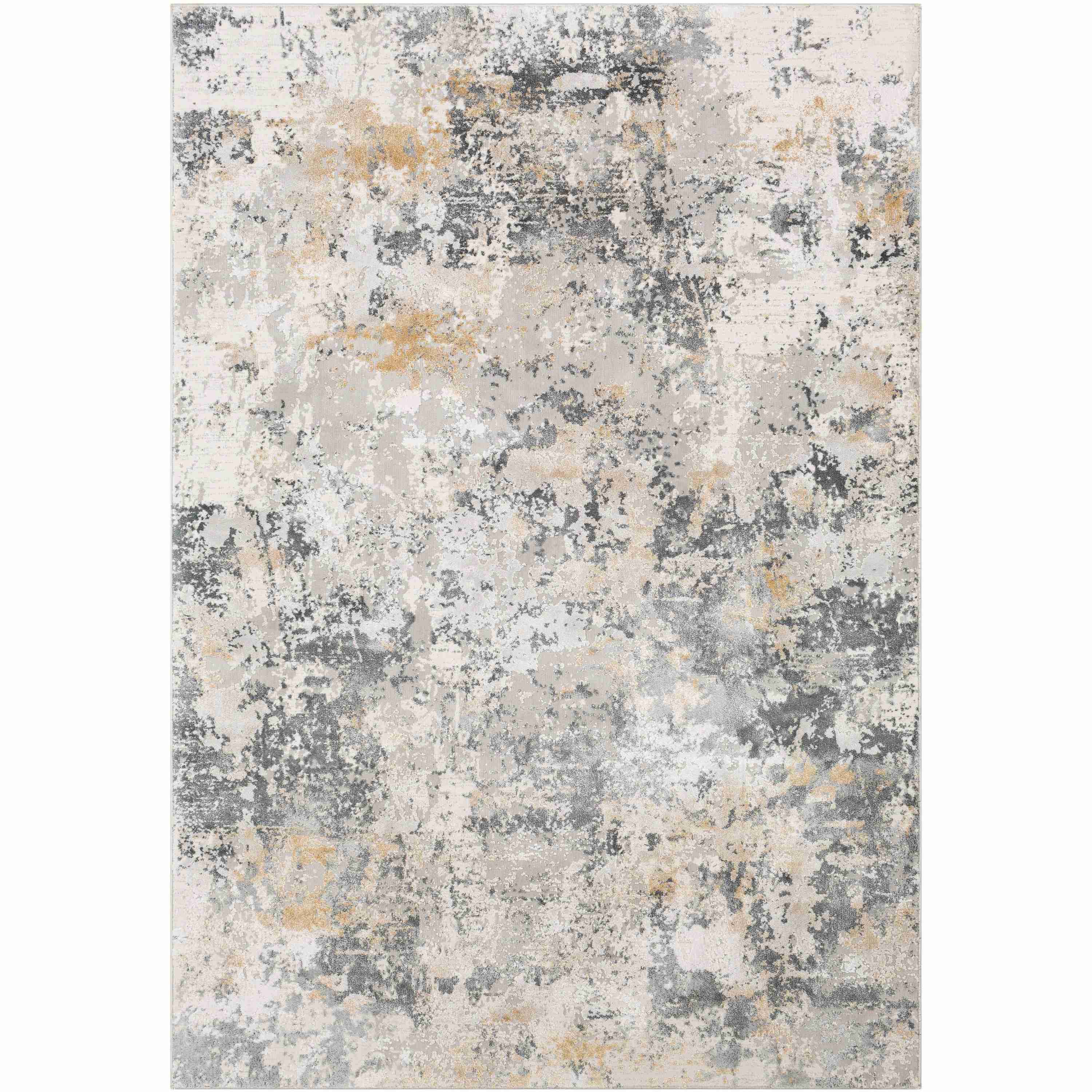 Surya Rugs Aisha Collection Charcoal, Gray, Light Gray & Mustard Area Rug AIS-2303 - Image 1