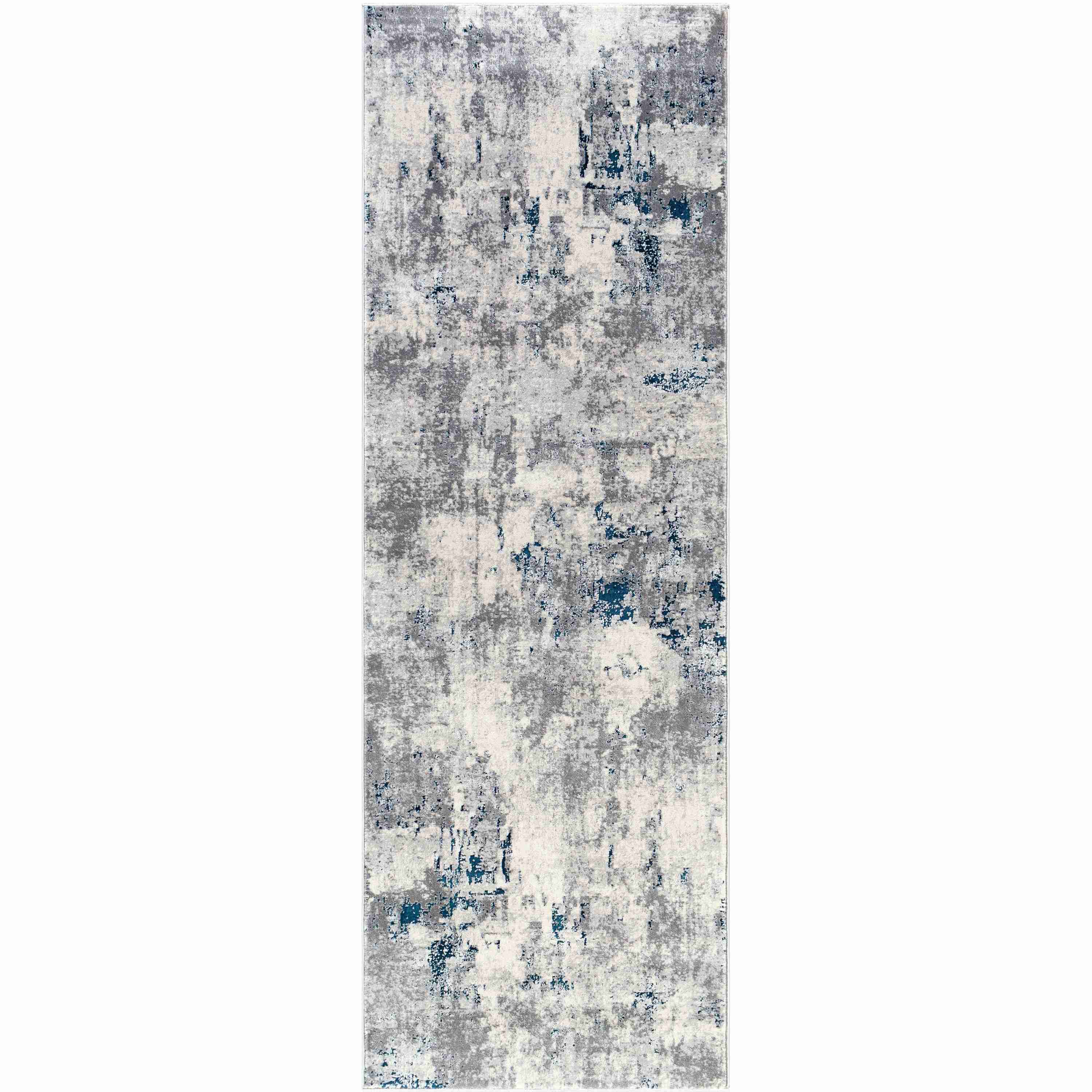 Surya Rugs Aisha Collection Charcoal, Light Gray, Blue & Off White Area Rug AIS-2314 - Image 3