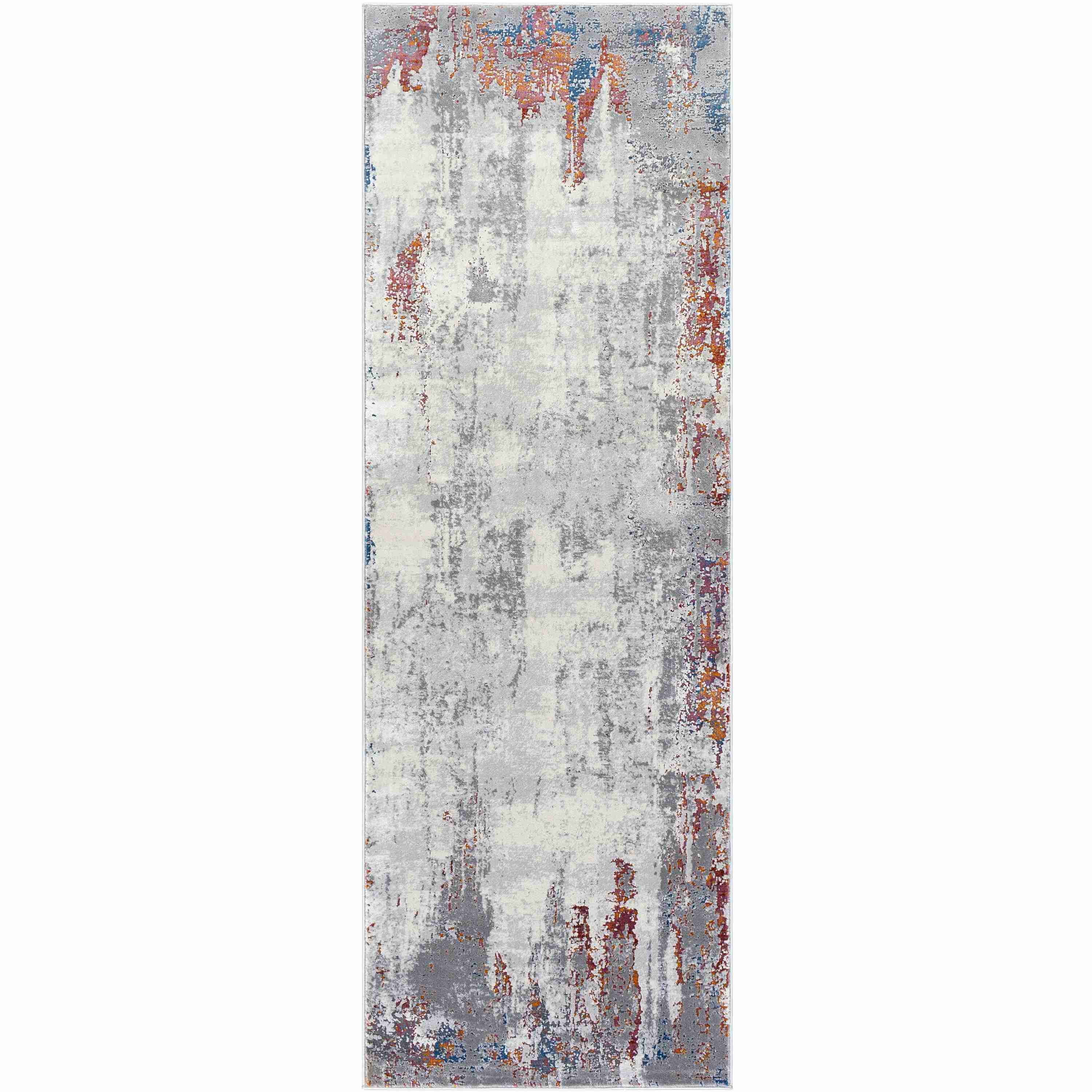 Surya Rugs Aisha Collection Charcoal, Light Gray, Lavender, Gray, Off White & Brick Red Area Rug AIS-2315 - Image 3