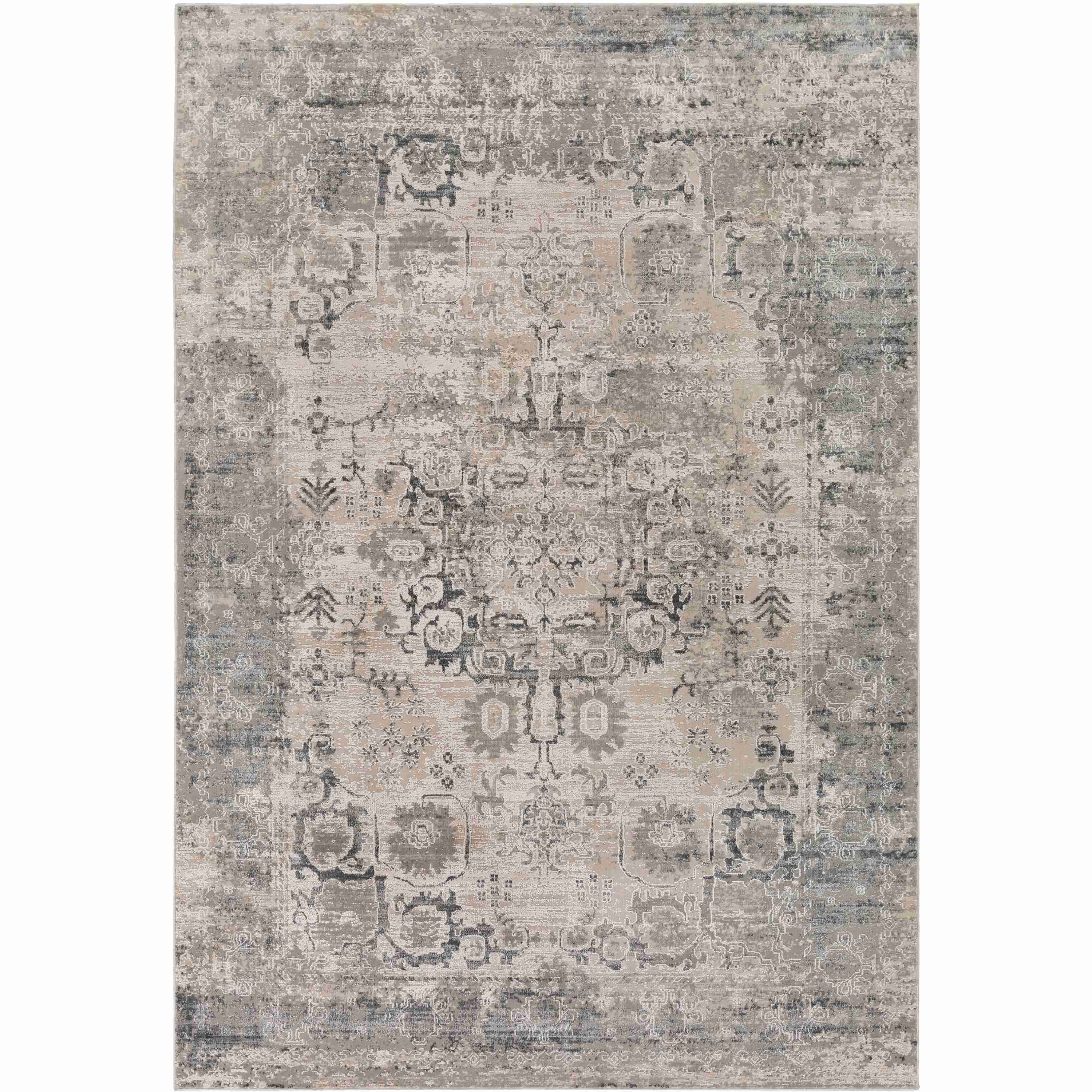 Surya Rugs Aisha Collection Gray, Light Gray, Black & Slate Area Rug AIS-2316 - Image 1