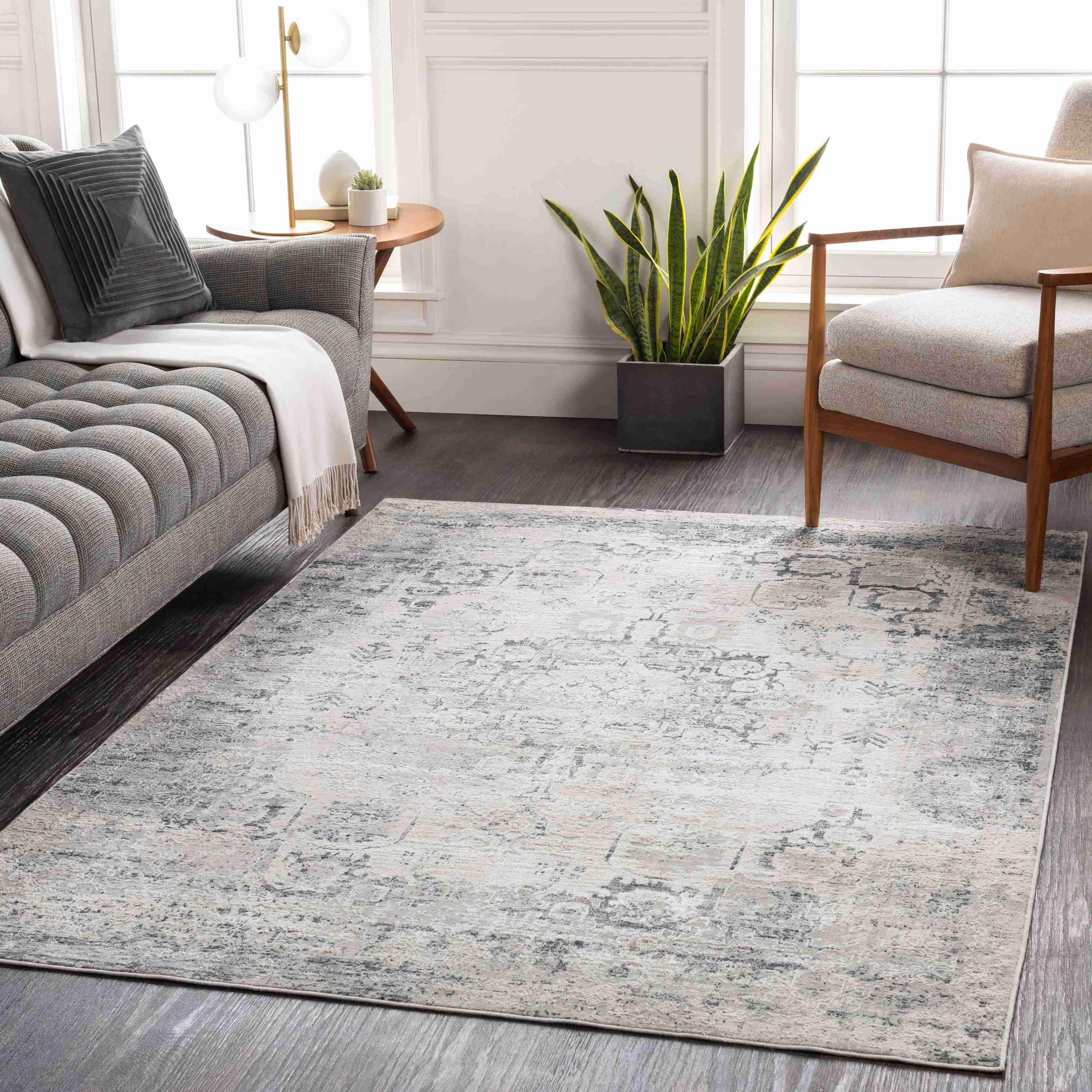 Surya Rugs Aisha Collection Gray, Light Gray, Black & Slate Area Rug AIS-2316 - Image 2