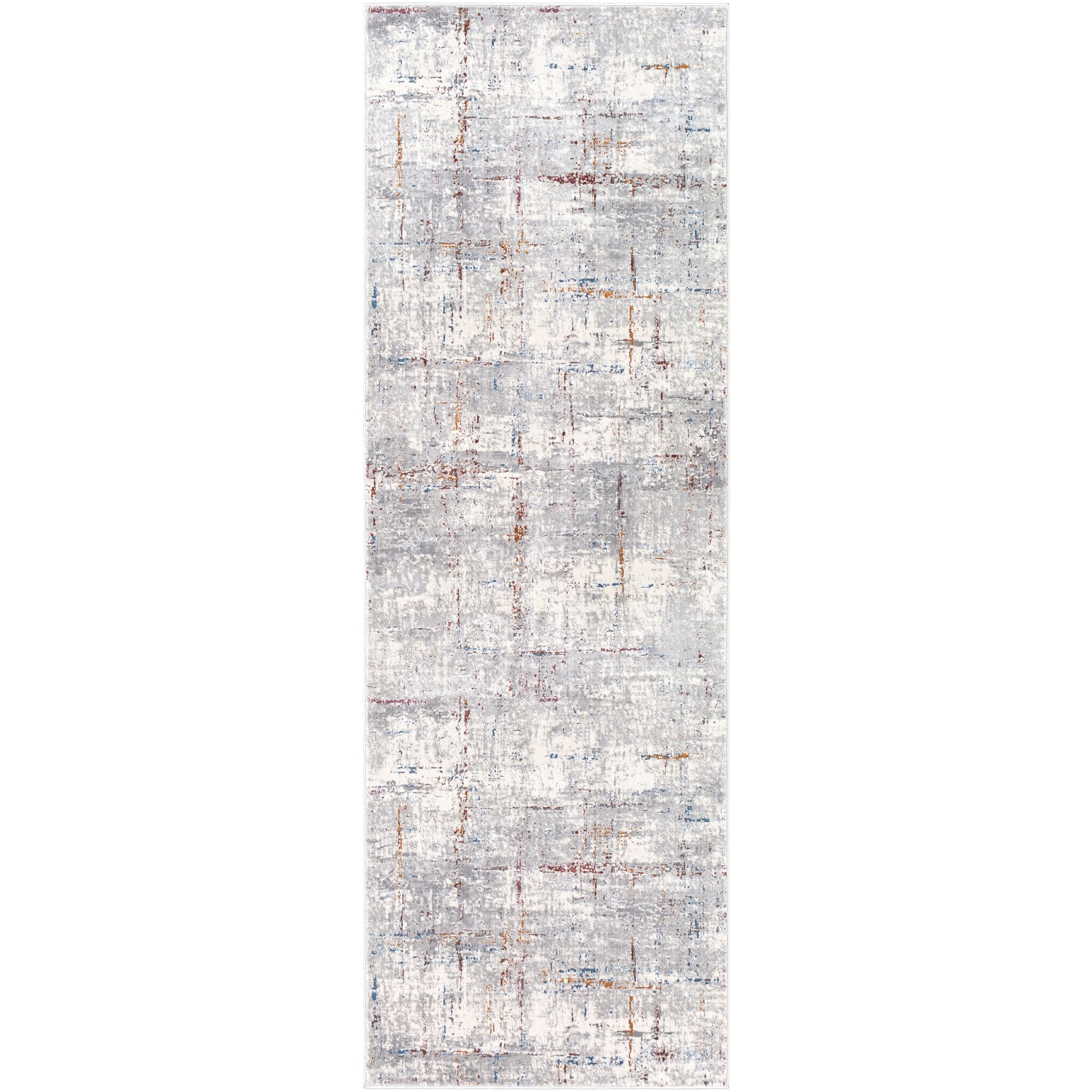 Surya Rugs Aisha Collection Charcoal, Gray, Dark Blue, Off White, Burgundy & Burnt Orange Area Rug AIS-2317 - Image 2