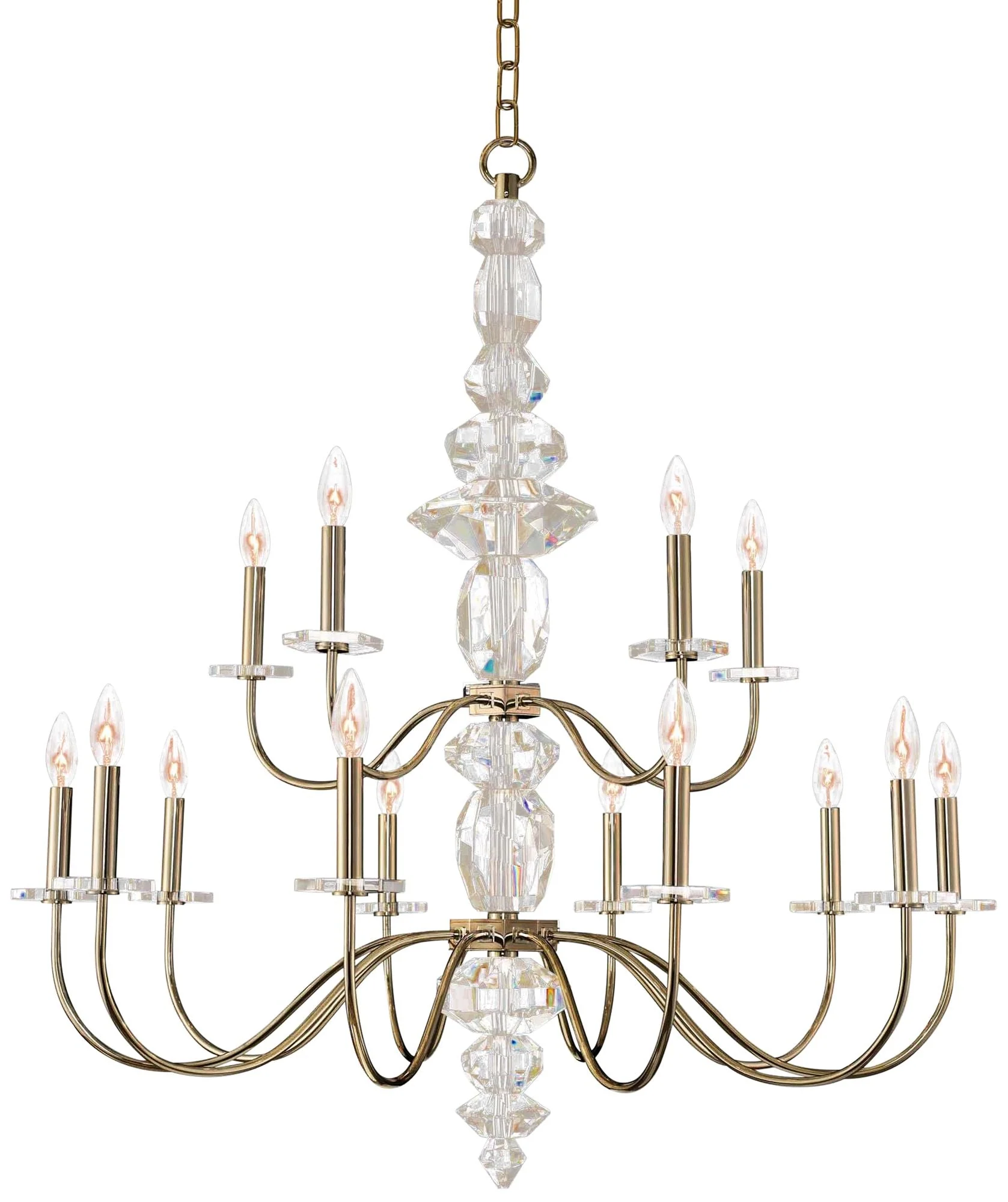 Allegri Bolivar 38" Wide Champagne Gold 15-Light Chandelier - Image 2