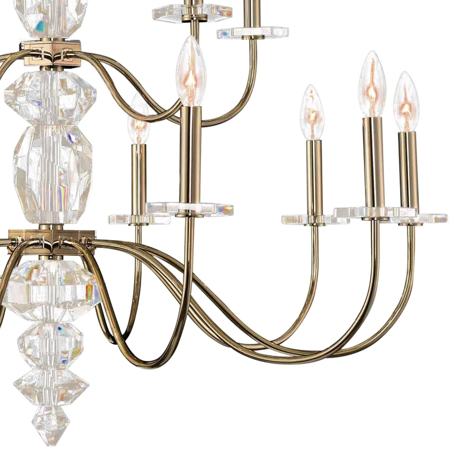 Allegri Bolivar 38" Wide Champagne Gold 15-Light Chandelier - Image 3