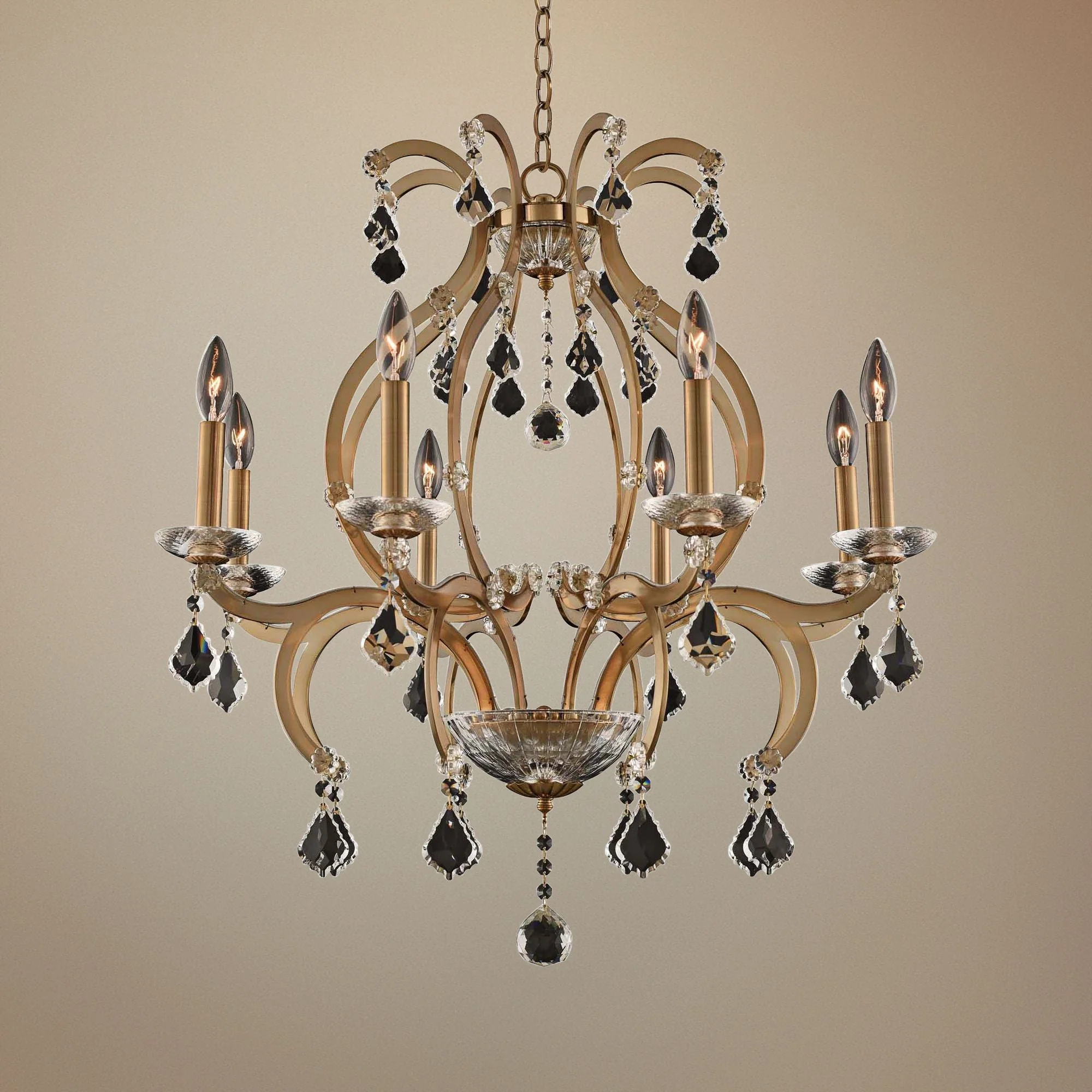 Allegri Duchess 28" Wide Champagne Gold 8-Light Chandelier - Image 1