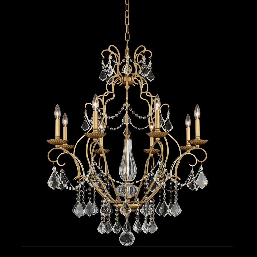 Allegri Elise 32" Wide Gold Patina 8-Light Chandelier - Image 1