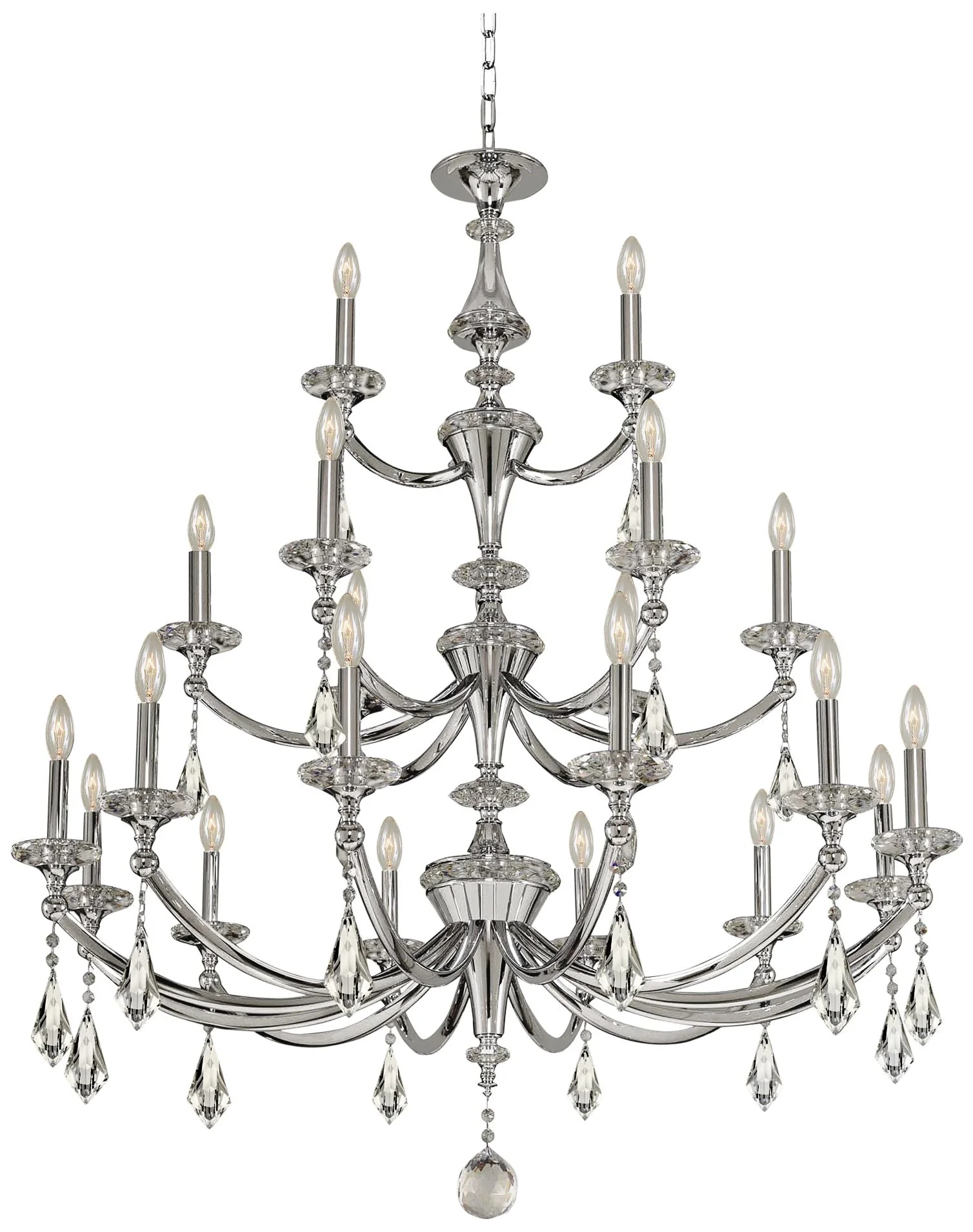 Allegri Floridia 42" Wide Chrome 21-Light Chandelier - Image 2