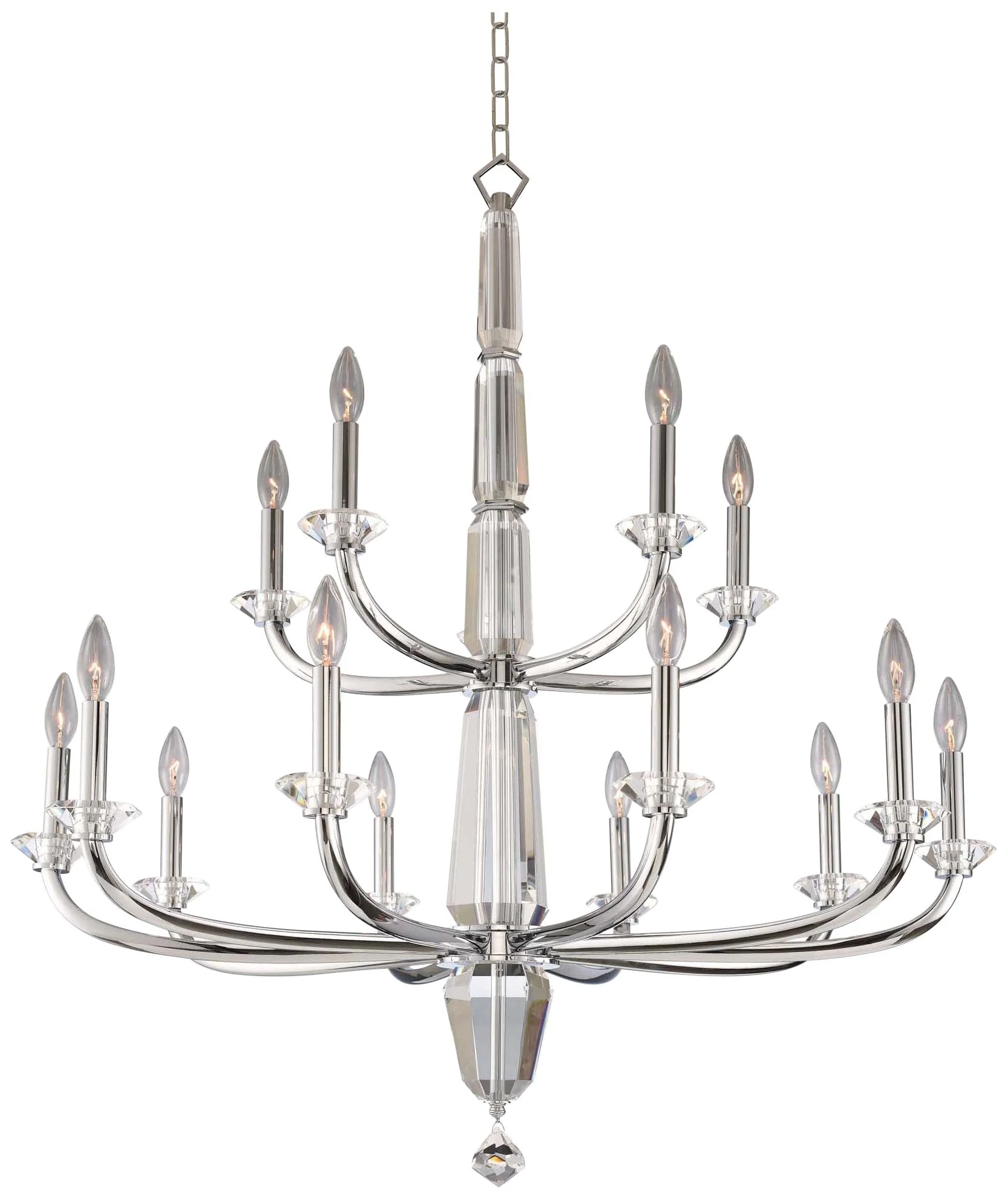 Allegri Palermo 40" Wide Chrome 15-Light Chandelier - Image 2