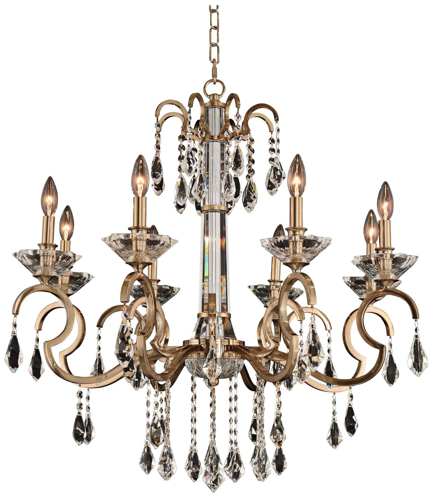 Allegri Valencia 32" Wide Champagne Gold 8-Light Chandelier - Image 2