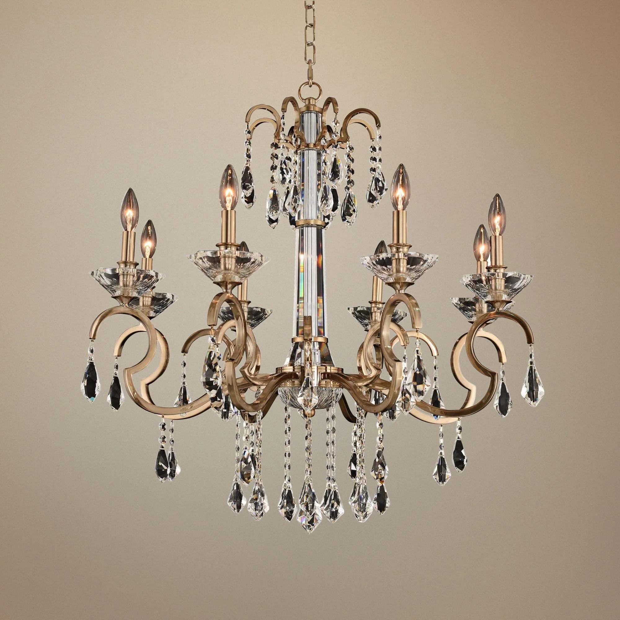Allegri Valencia 32" Wide Champagne Gold 8-Light Chandelier - Image 1
