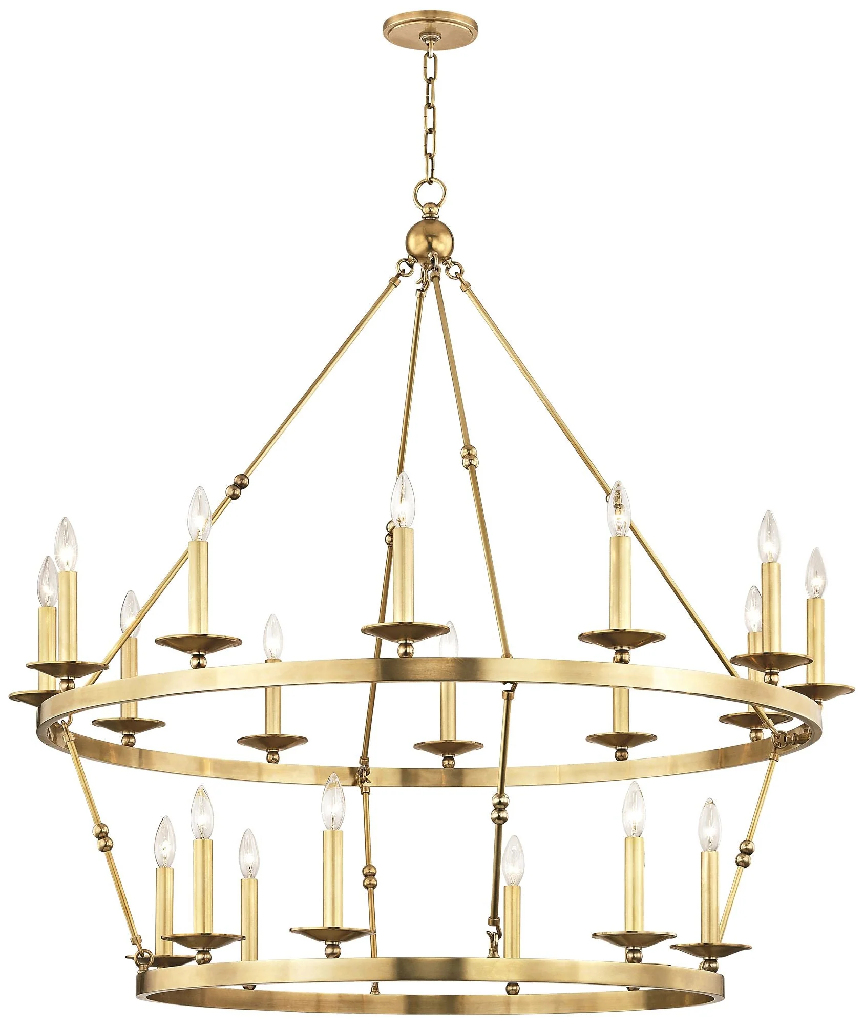 Allendale 46 3/4" Wide Aged Brass 20-Light Chandelier - Image 2