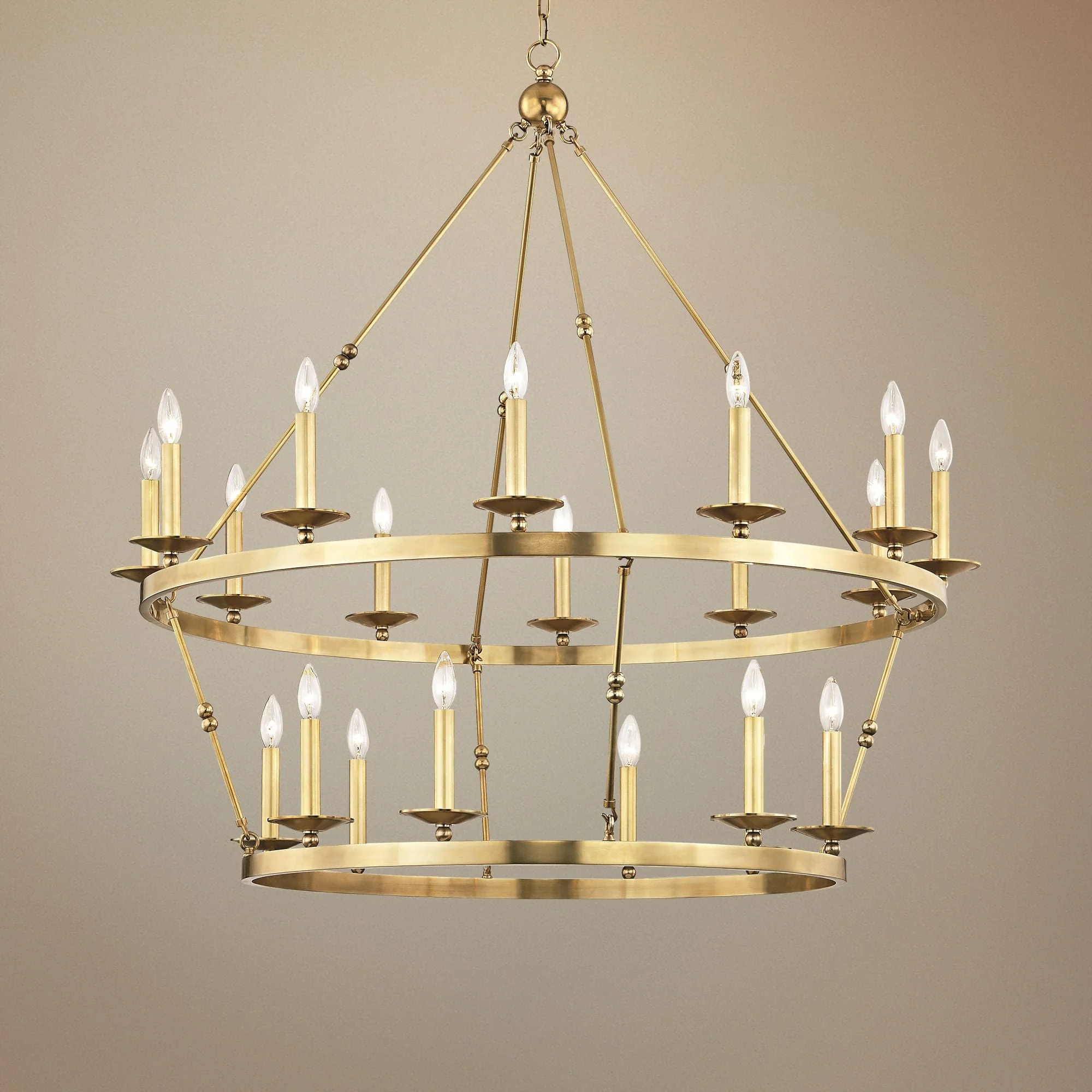 Allendale 46 3/4" Wide Aged Brass 20-Light Chandelier - Image 1