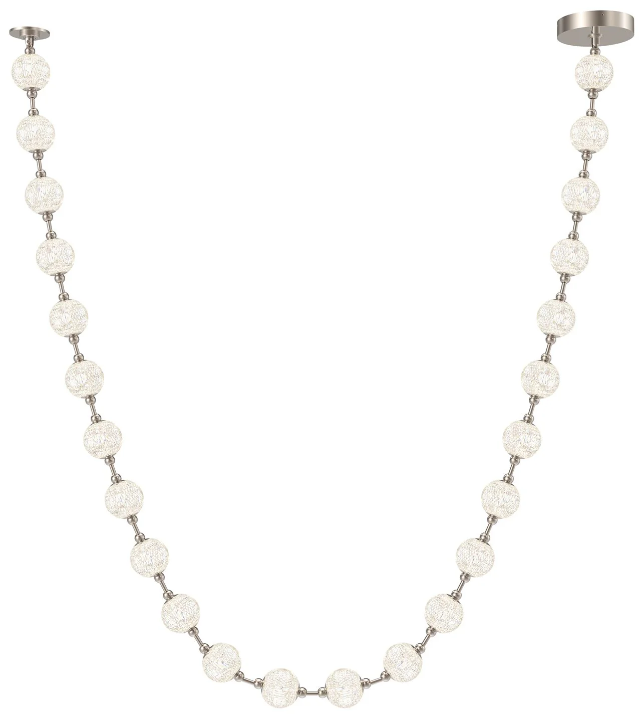 Alora Akoya LED 24 Head Polished Nickel Pendant