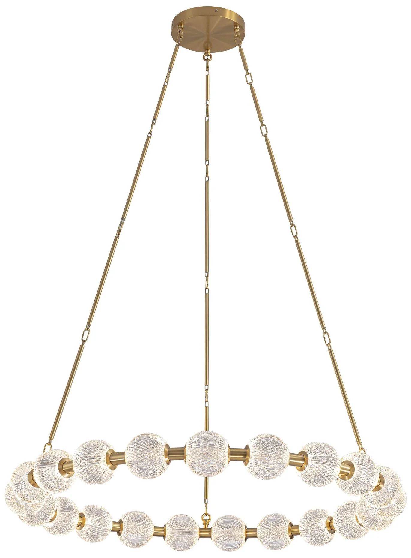 Alora Marni LED 41-in Natural Brass LED Chandelier - Image 1