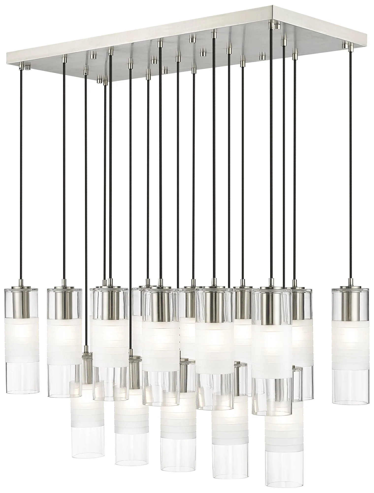 Alton by Z-Lite Brushed Nickel 17 Light Linear Chandelier - Image 1
